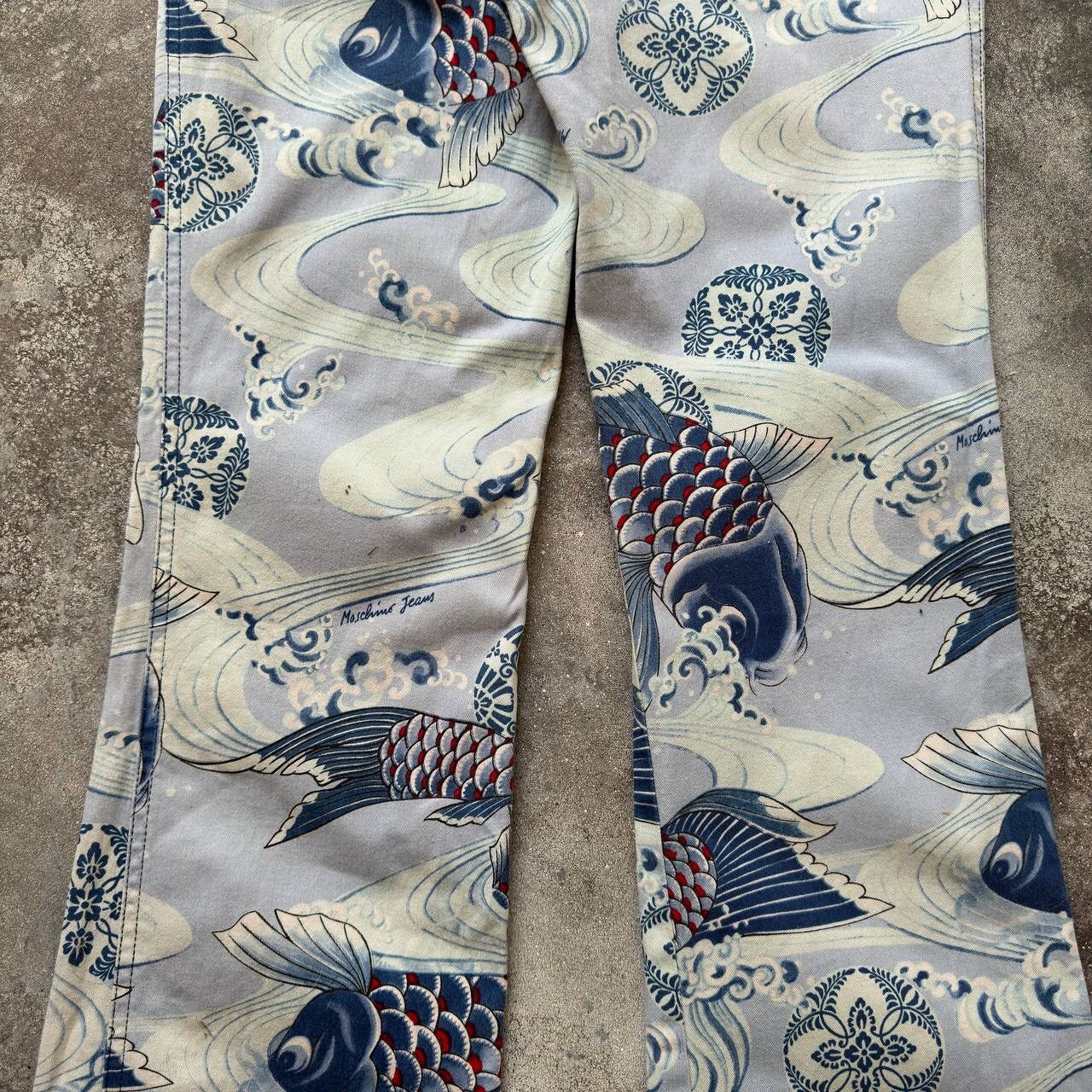 Moschino Moschino Japanese Koi Fish Retro Pants Size 28" / US 6 / IT 42 - 8 Thumbnail