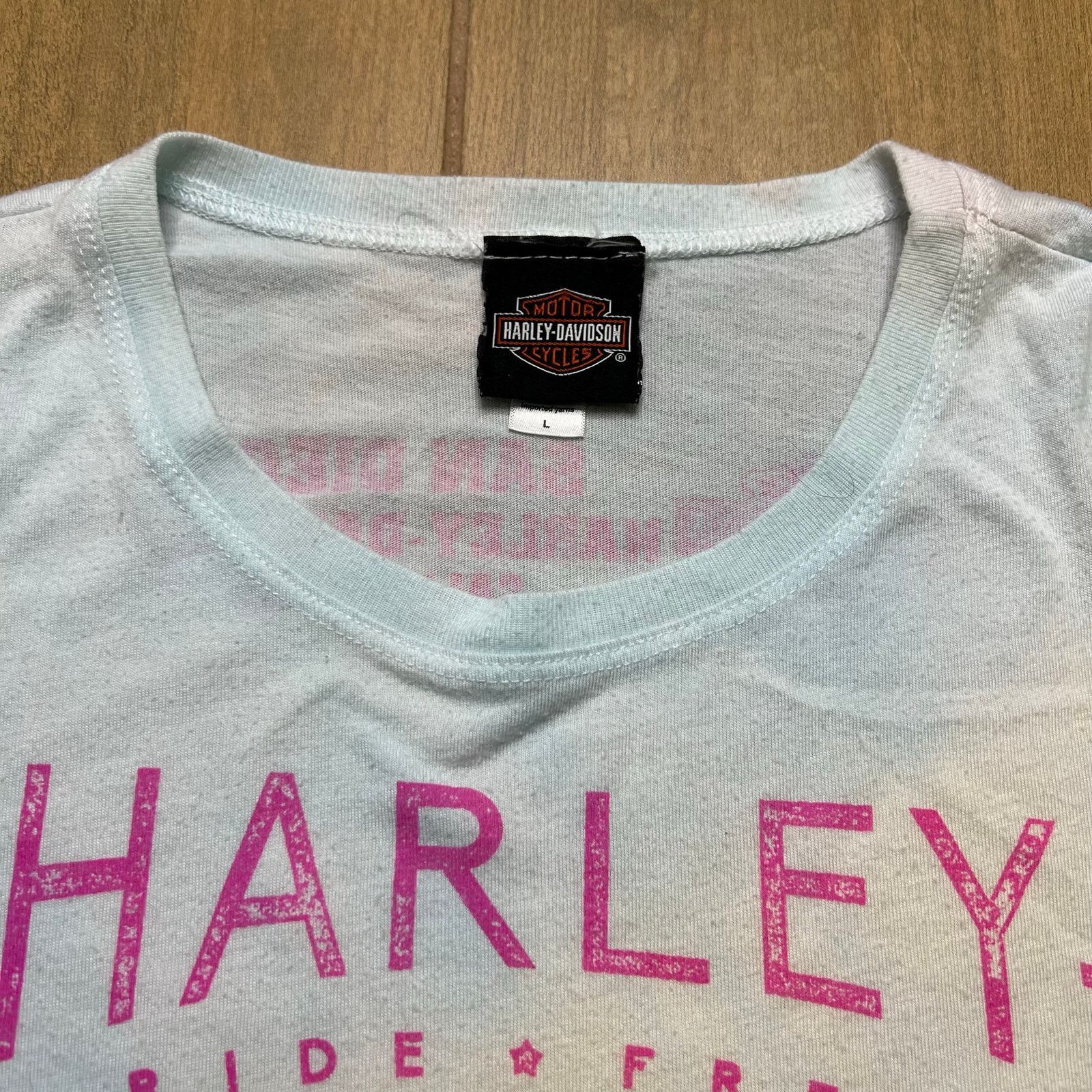 Harley Davidson Vintage White/Pink Harley Davidson San Diego T-Shirt Women L Size US L / EU 52-54 / 3 - 3 Thumbnail