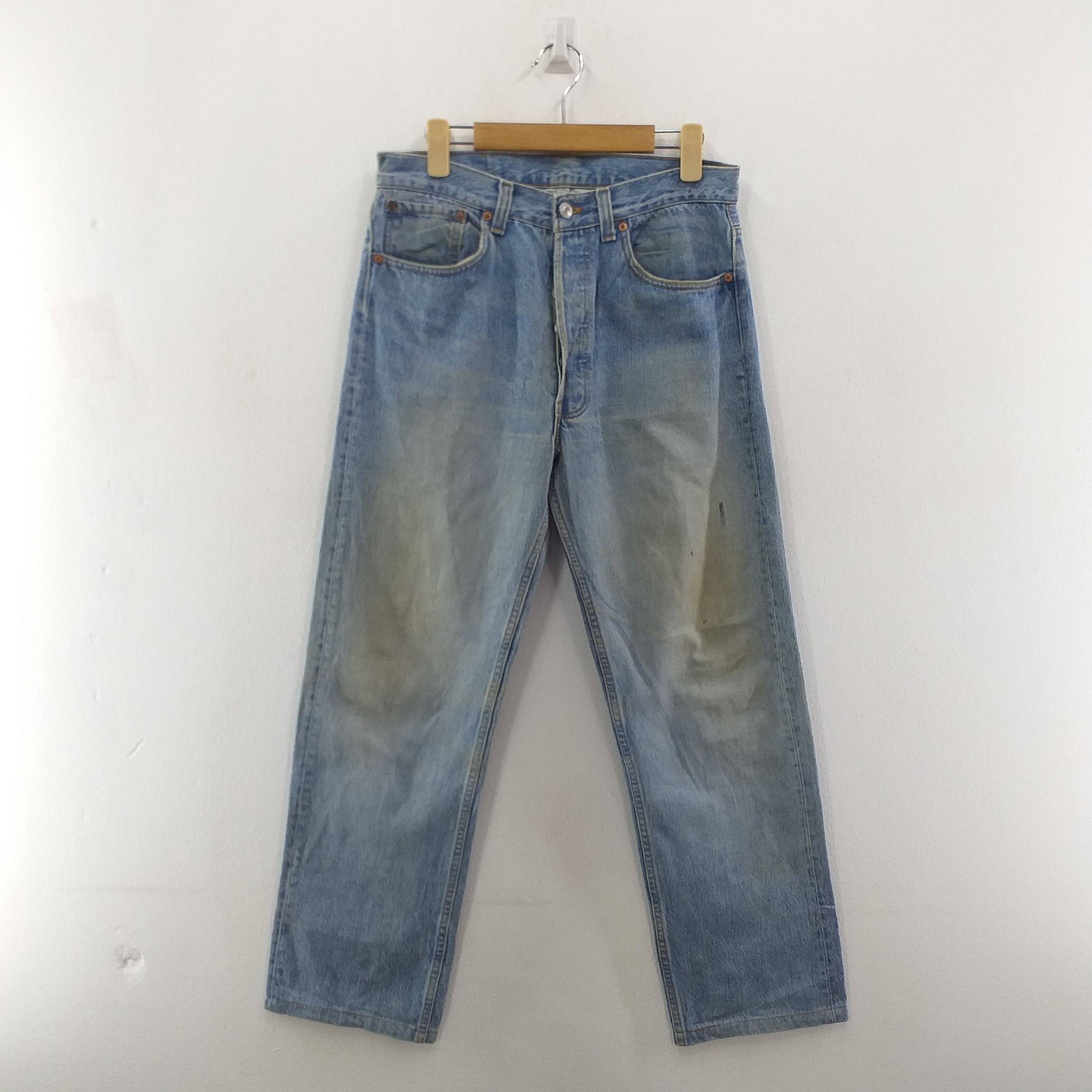 Levi's 90's Levi's 501 Vintage Clothing Distressed 31 x 29.5 -JN029 Size US 31 - 1 Thumbnail