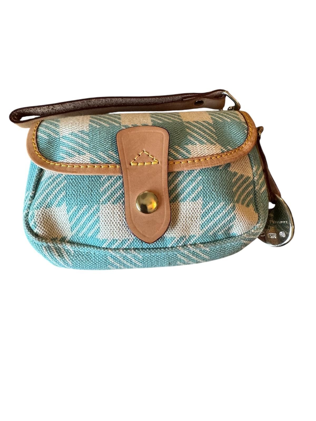 Dooney & Bourke Dooney & Bourke Blue and White Checkered Wristlet Size ONE SIZE - 1 Thumbnail