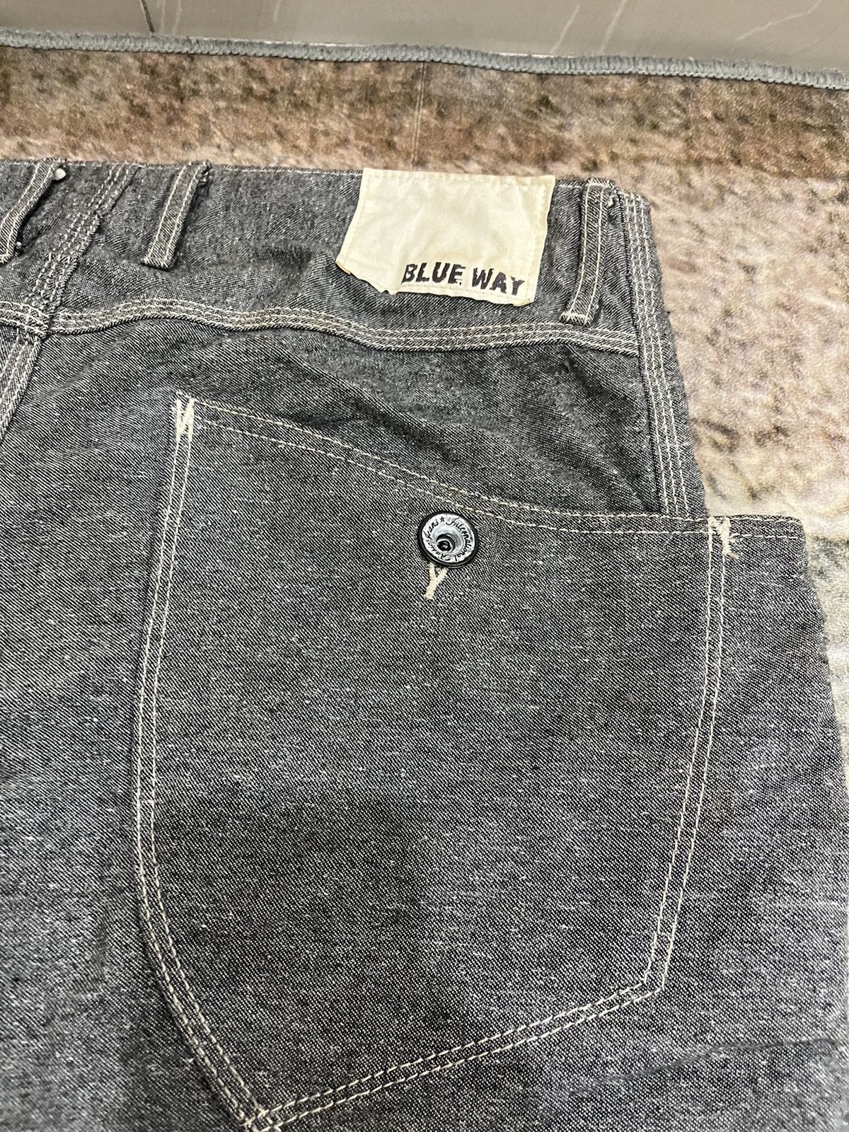 Hysteric Glamour × Japanese Brand × Vintage Flare Crazy Pocket Blueway Jeans Size US 34 / EU 50 - 14 Thumbnail