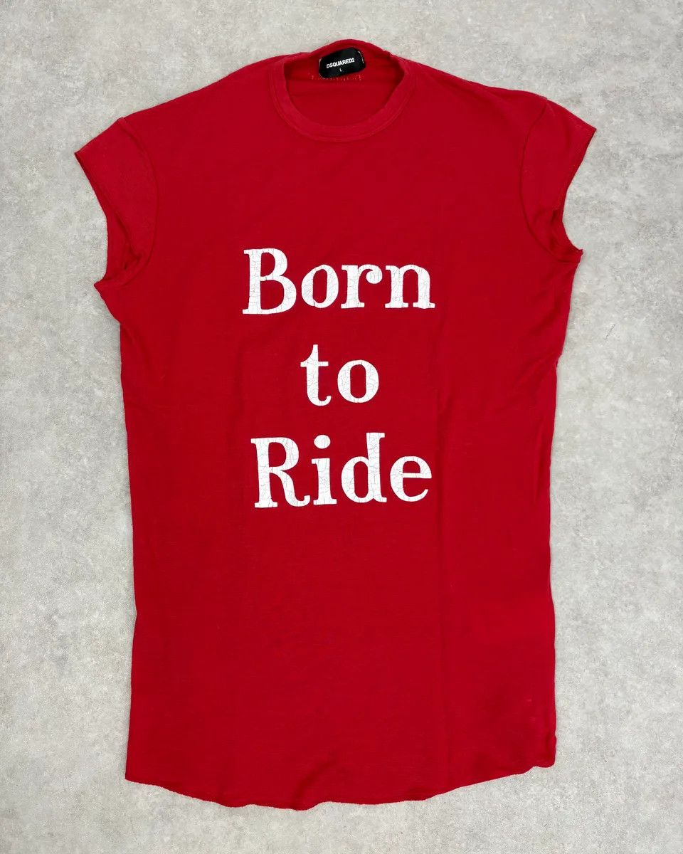 Dsquared2 AW2018 Dsquared2 Red Born To Ride T-Shirt Size US M / EU 48-50 / 2 - 1 Thumbnail