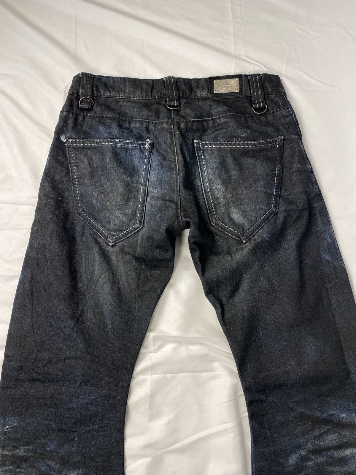 BUFFALO BOBS ✨ Archive Buffalo Bobs Curve Spiral Waxed Flared Punk Denim Size US 30 / EU 46 - 14 Thumbnail
