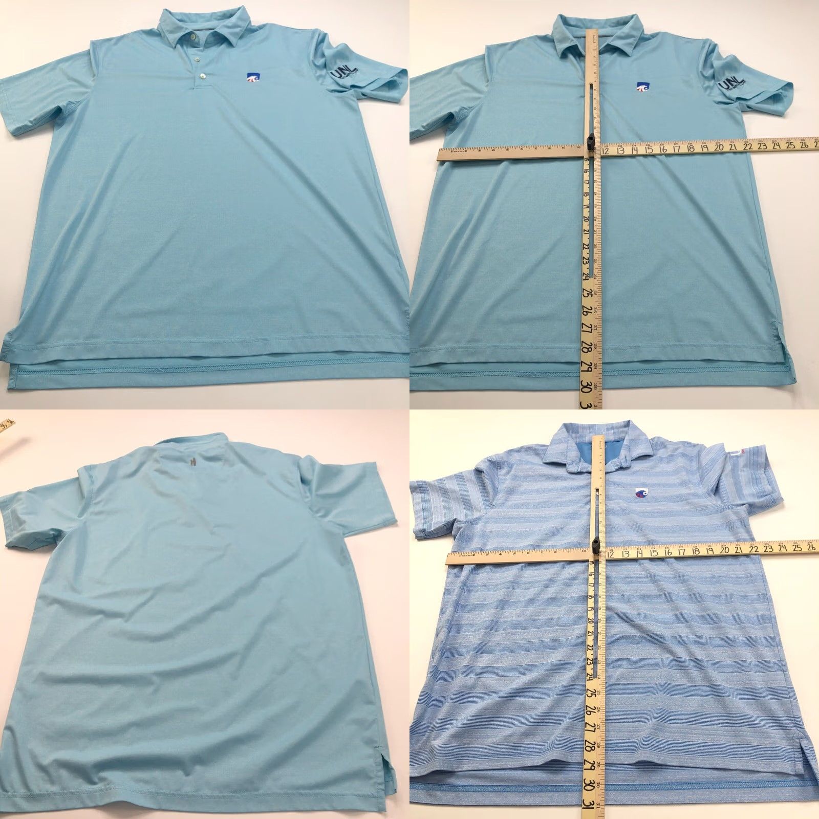 johnnie-O VINTAGE Johnnie-O Large Mens Golf SS Button Polo Striped Shirt LOT OF 2 MINT Size US L / EU 52-54 / 3 - 8 Thumbnail