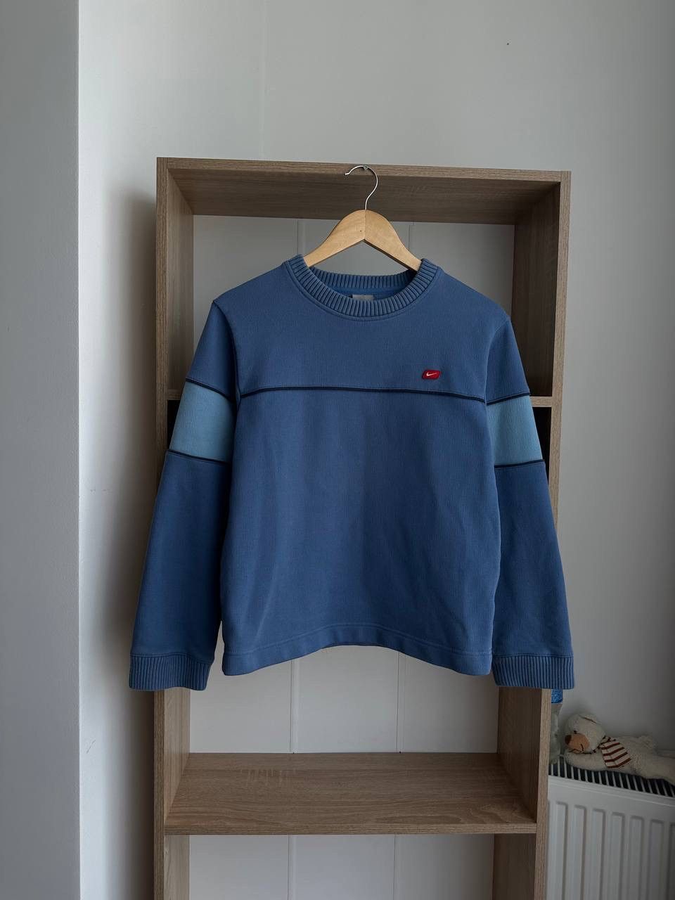 Nike × Nike ACG × Vintage Vintage Nike Blue Big Logo Sweater Size US XS / EU 42 / 0 - 5 Thumbnail