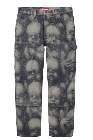 Image of Supreme H.r. Giger Double Knee Jean Size 36 in Reverse Indigo, Men's