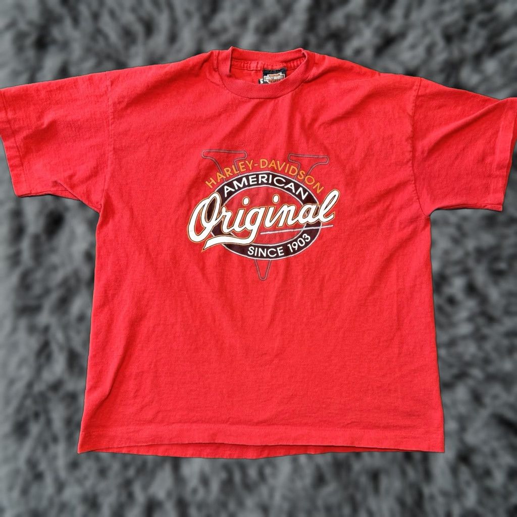 Harley Davidson VINTAGE Harley-Davidson T-Shirt Helsinki Finland Graphic Print Crew Neck Black XL Men 90s Single Stitch Size US XL / EU 56 / 4 - 1 Thumbnail