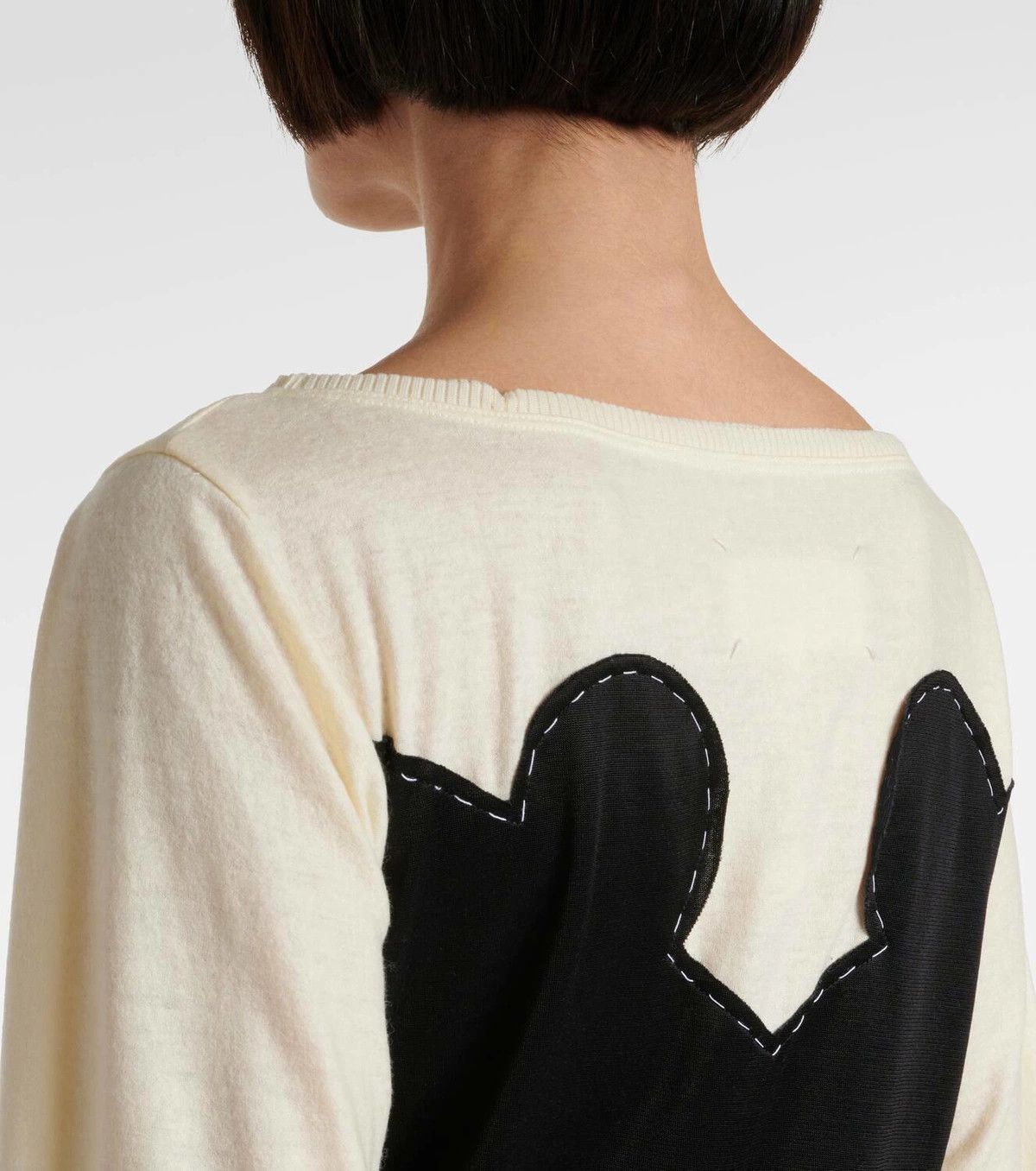 Maison Margiela o1y0625 Midi Dress in Black/Off-White Size XS / US 0-2 / IT 36-38 - 3 Thumbnail