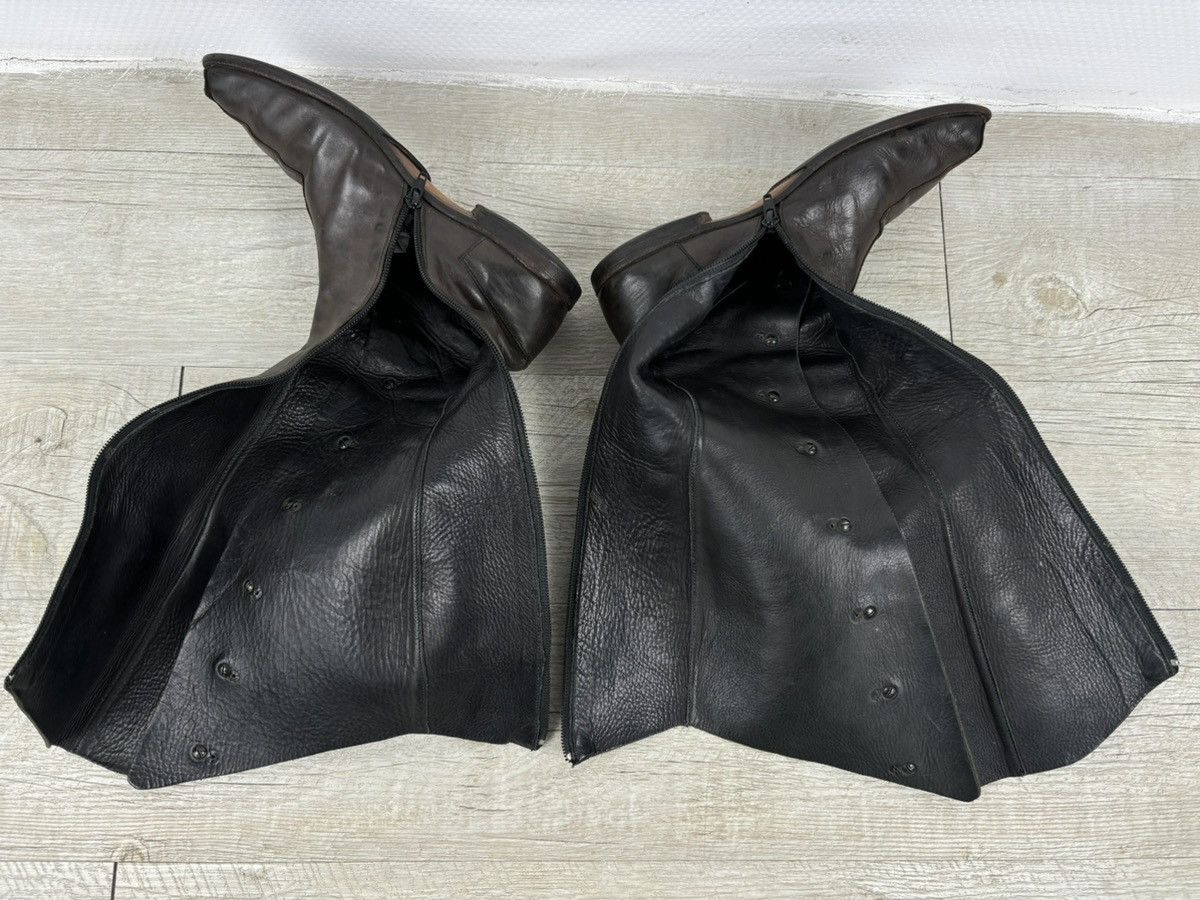 CYDWOQ RARE RUGGED Hand Made USA Leather Knee High Hessian Boots 38 Size US 8 / IT 38 - 16 Thumbnail