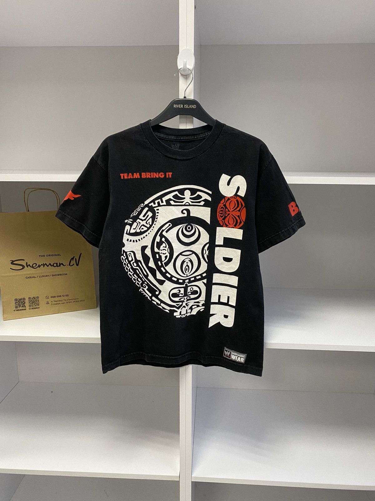 Vintage × WWE The Rock Mens Shirt WWE Authentic Team Bring It Soldier Size US M / EU 48-50 / 2 - 3 Thumbnail