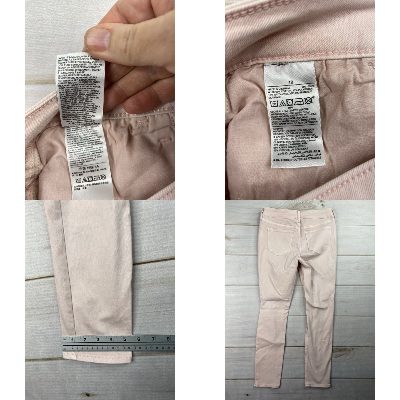 Old Navy Old Navy Womens Jeans 10 Rockstar Skinny Jeans Pink Mid-Rise Stretch Distressed Shirt? Size 32" / US 10 / IT 46 - 8 Thumbnail