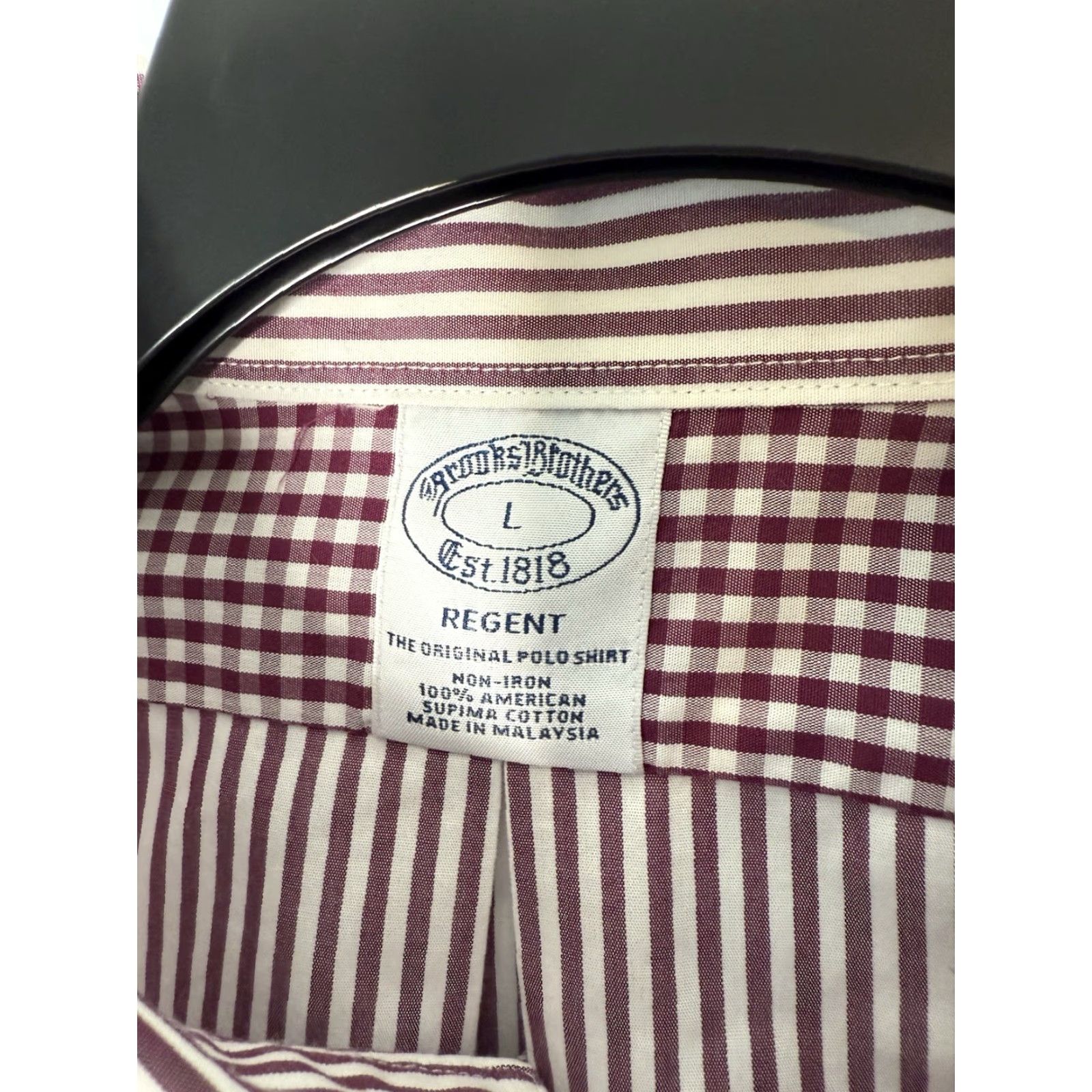Brooks Brothers Brooks Brothers Button-Down Shirt Mens Large Red White Striped Cotton Regent Regent Striped Classic Preppy Mens Regular Long Sleeve Button-Up/Collar Size US L / EU 52-54 / 3 - 3 Thumbnail