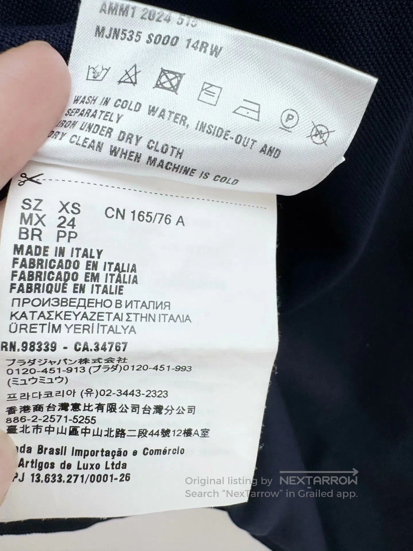 Miu Miu miumiu navy polo shirt in excellent condition. Size US XS / EU 42 / 0 - 6 Thumbnail