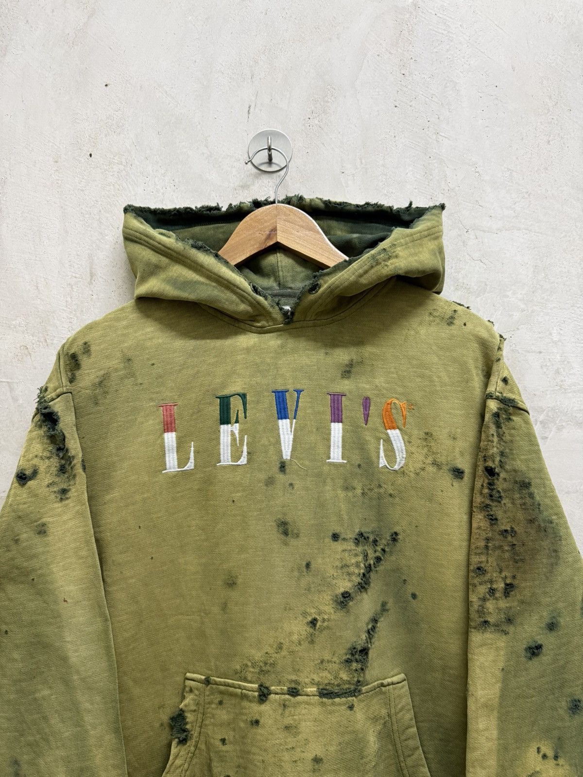 Levi's Thrashed Levi’s Distressed Grunge Hoodie Size US S / EU 44-46 / 1 - 4 Thumbnail