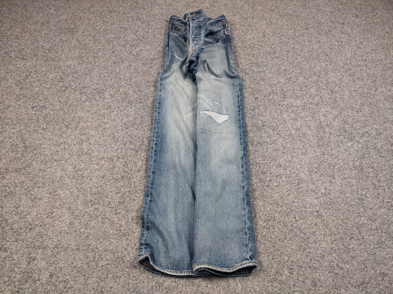 Levi's Levis 501 Patchwork Denim Distressed Jeans Vintage Style Size US 34 / EU 50 - 2 Thumbnail