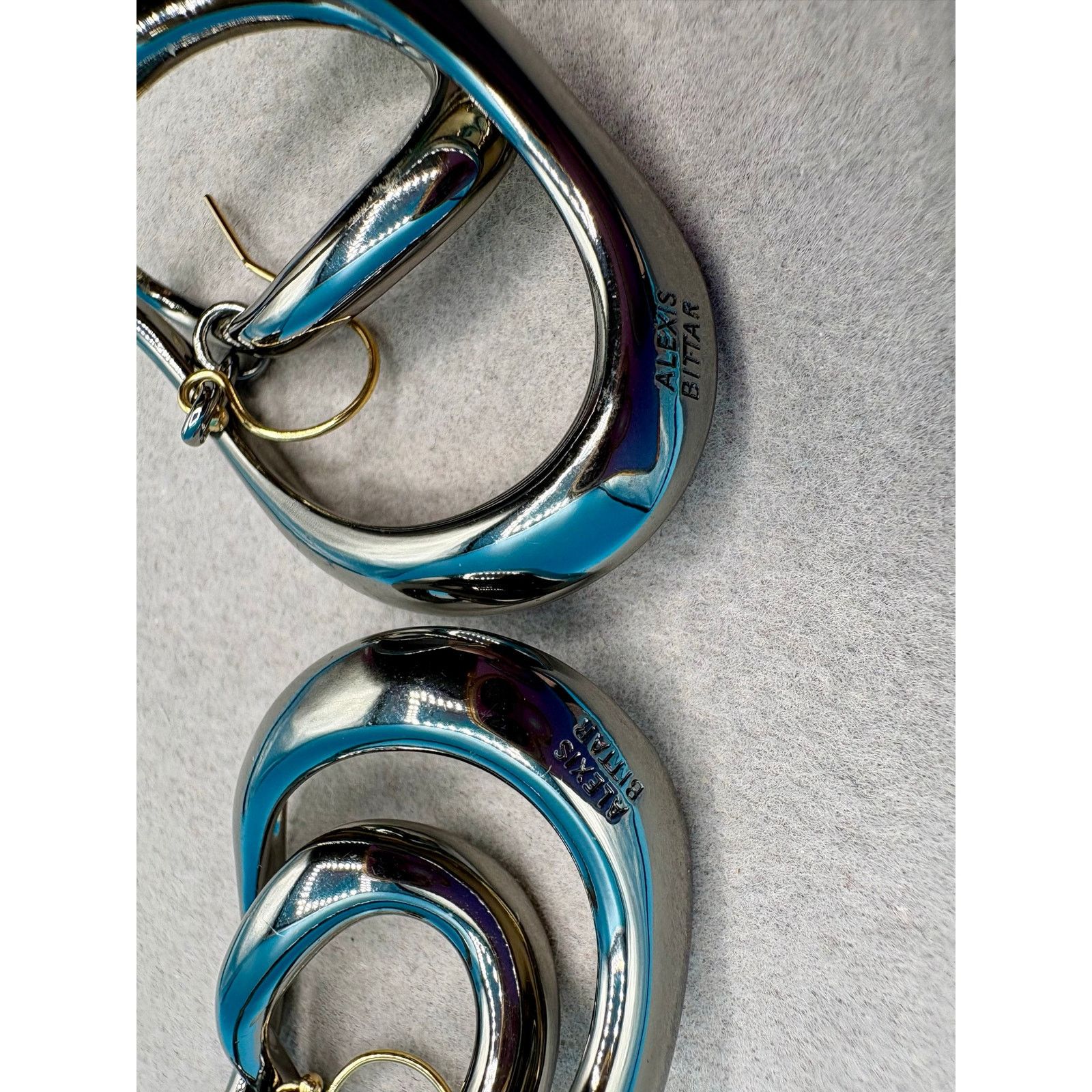 Alexis Bittar Alexis Bittar Gunmetal Gray/Bronze Drop Earrings - New Size ONE SIZE - 4 Thumbnail