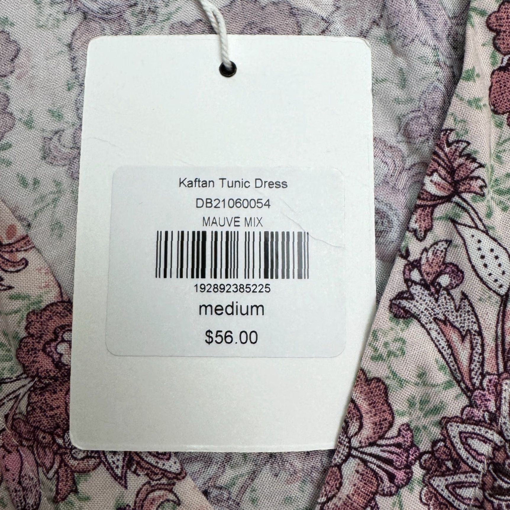 Vintage Downeast Kaftan Tunic Dress Mauve Mix Floral Wrapped Mini Dress Women Medium NWT Size M / US 6-8 / IT 42-44 - 4 Thumbnail