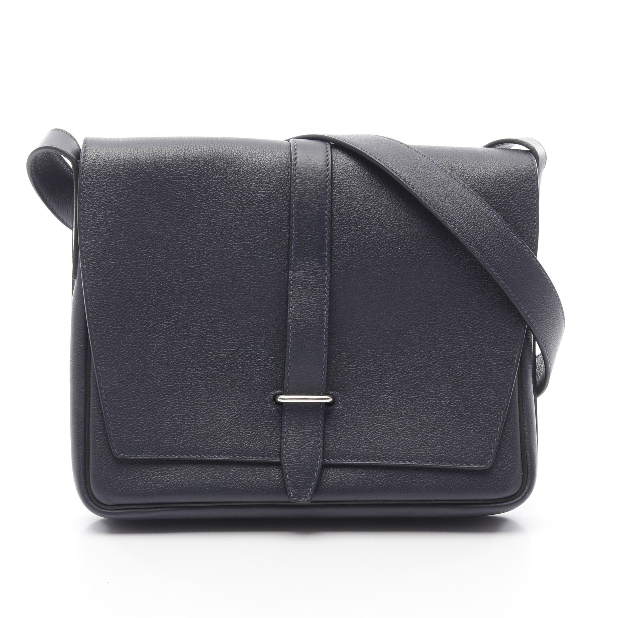 Hermes Hermes Steep Light Junior Bleu Nui Shoulder Bag Evercolor Dark Navy Silver Hardware Z Stamp Size ONE SIZE - 1 Thumbnail