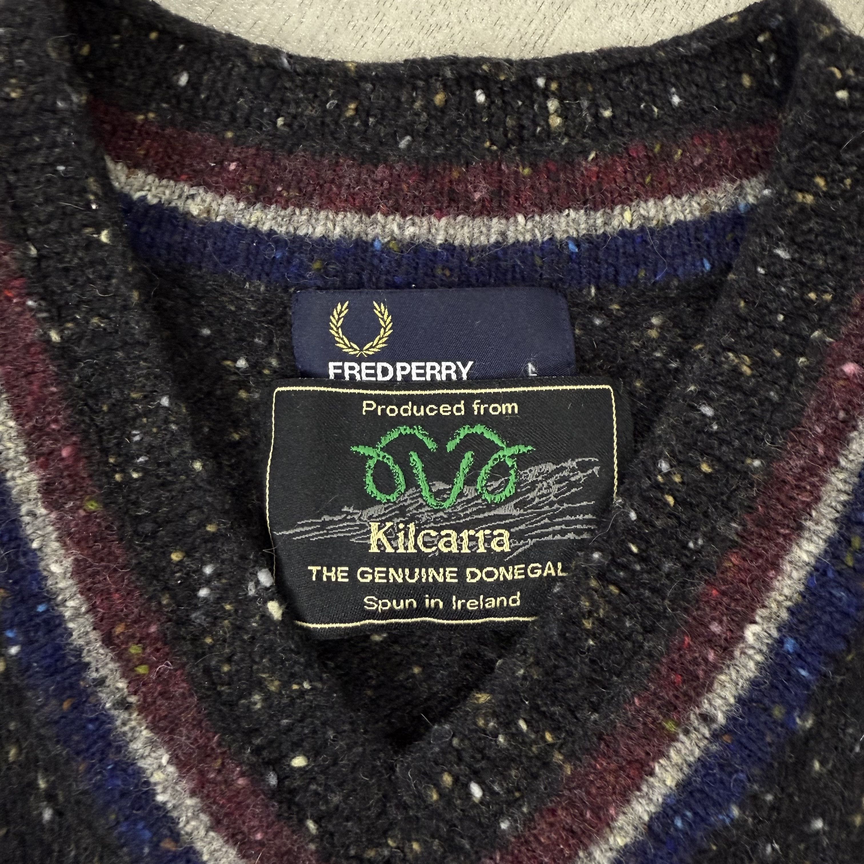 Fred Perry Vintage Fred Perry 90s Kilcarra Wool Knit Sweater Vest Size US L / EU 52-54 / 3 - 6 Thumbnail