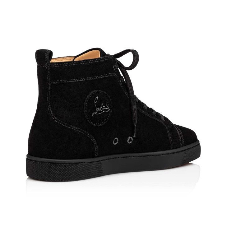 Christian Louboutin o1s1wg110924 Louis Flat High Top Sneaker in Black Size US 8 / EU 41 - 2 Thumbnail