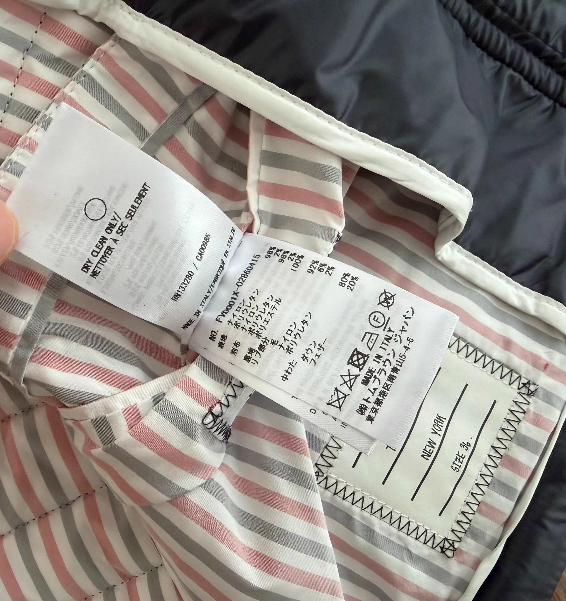 Thom Browne Thom Browne Women's 4-Bar Stripe Down Vest Italian 36 Size XS / US 0-2 / IT 36-38 - 7 Thumbnail