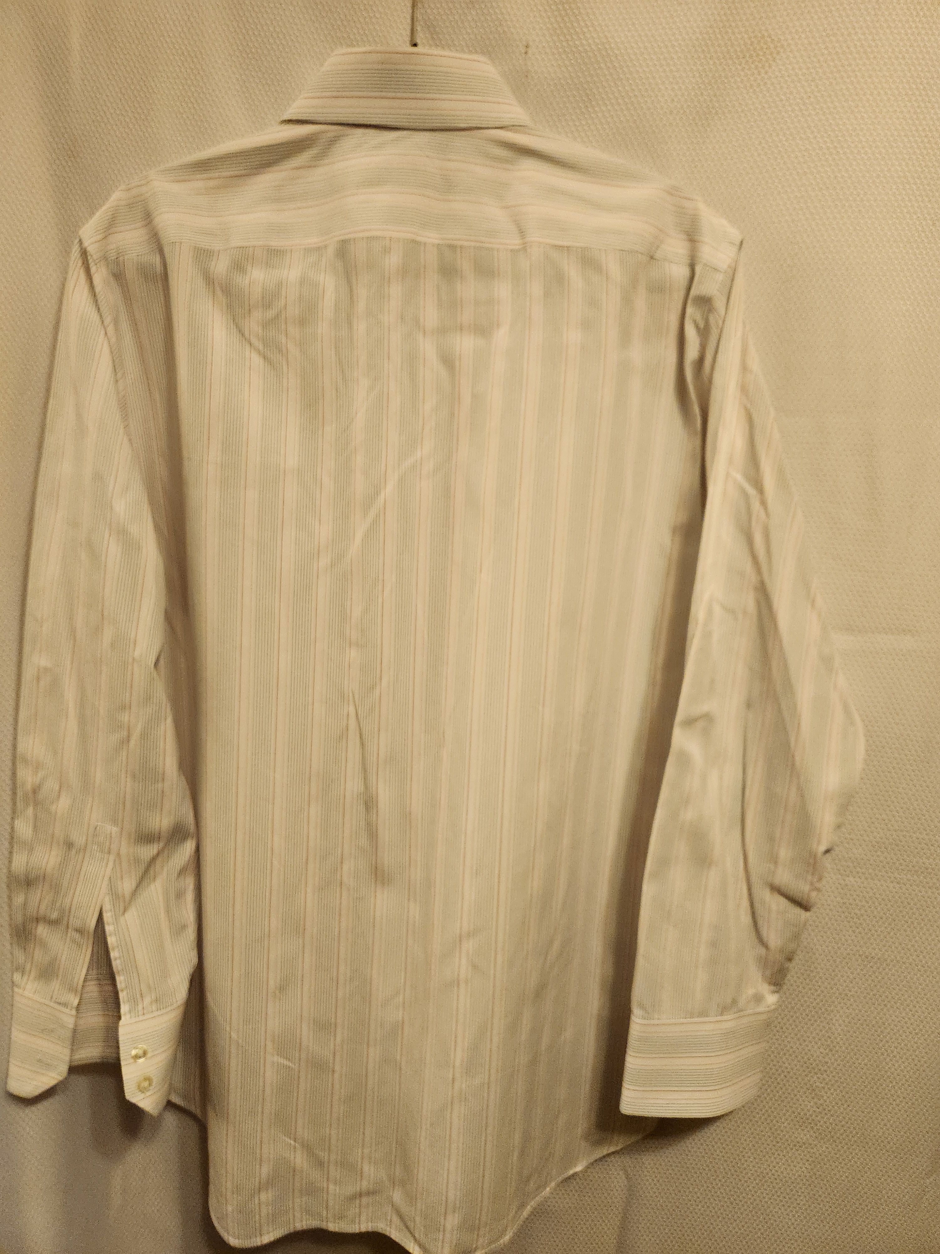 Hugo Boss Cotton Long Sleeve Red, White and Blue Striped Dress Shirt Size US L / EU 52-54 / 3 - 2 Thumbnail