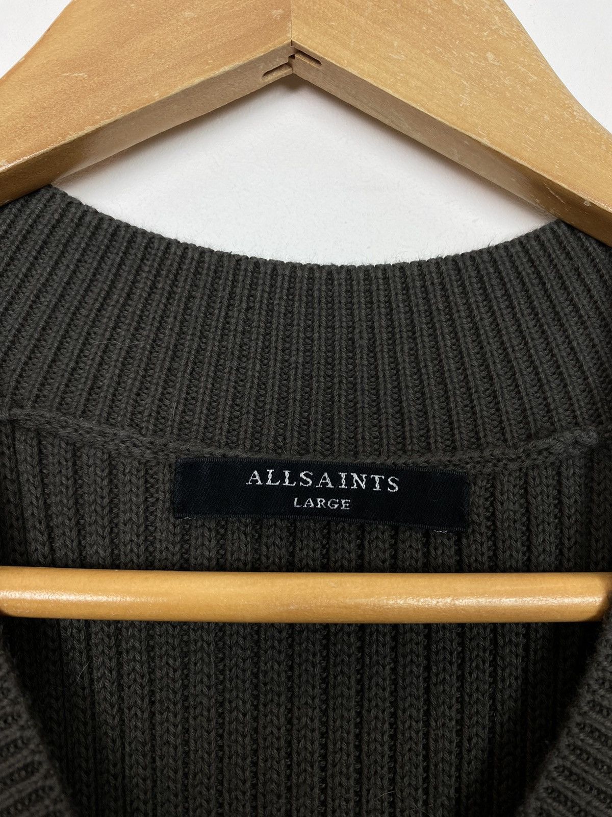 Allsaints Allsaints Orro Dress Knit Maxi Olive Green Sleeveless Top Size L / US 10 / IT 46 - 4 Thumbnail
