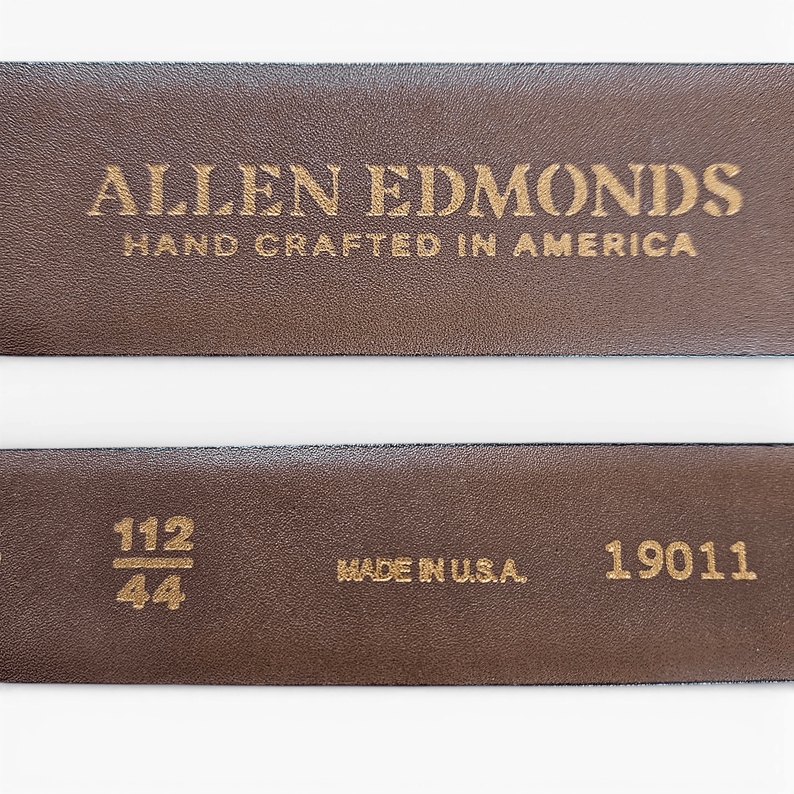 Allen Edmonds Allen Edmonds 43-48" Belt Midland Black Smoothe Leather Size 44 - 11 Thumbnail