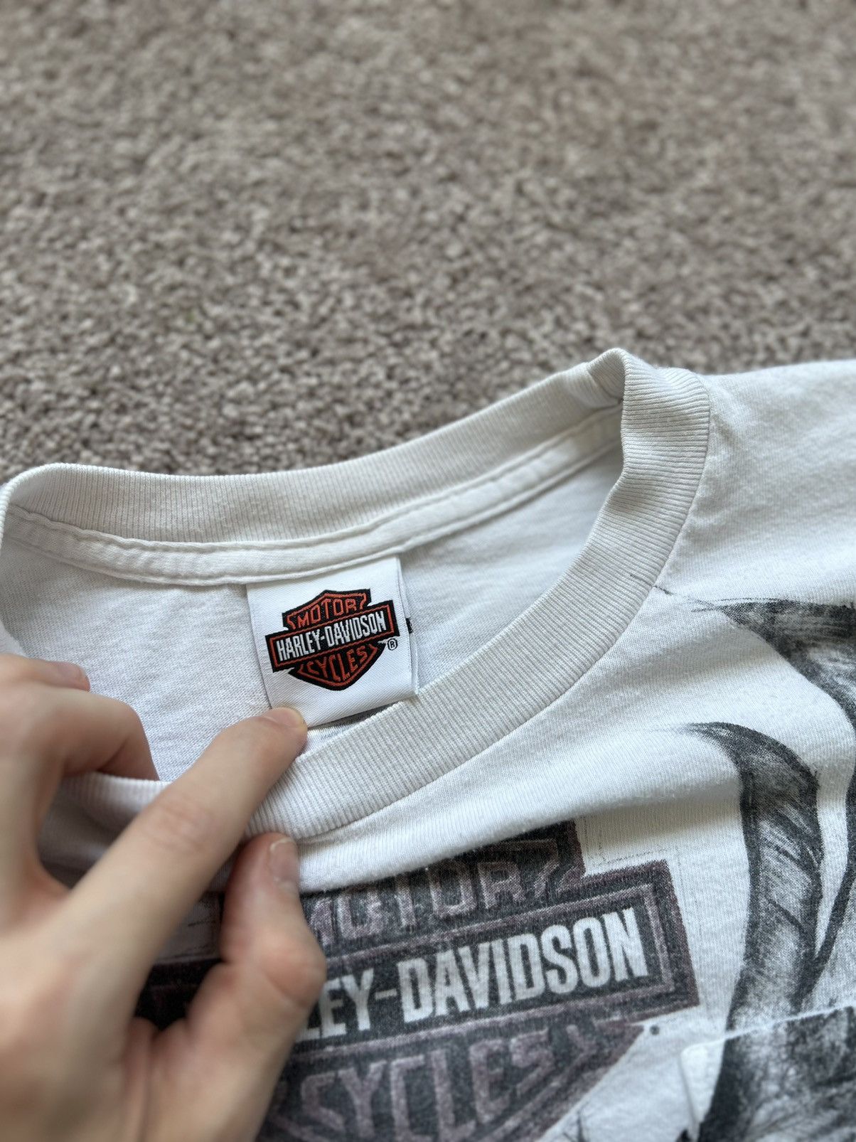 Harley Davidson × Vintage 2007 Harley Davidson Long Sleeve Tee Size US S / EU 44-46 / 1 - 4 Thumbnail