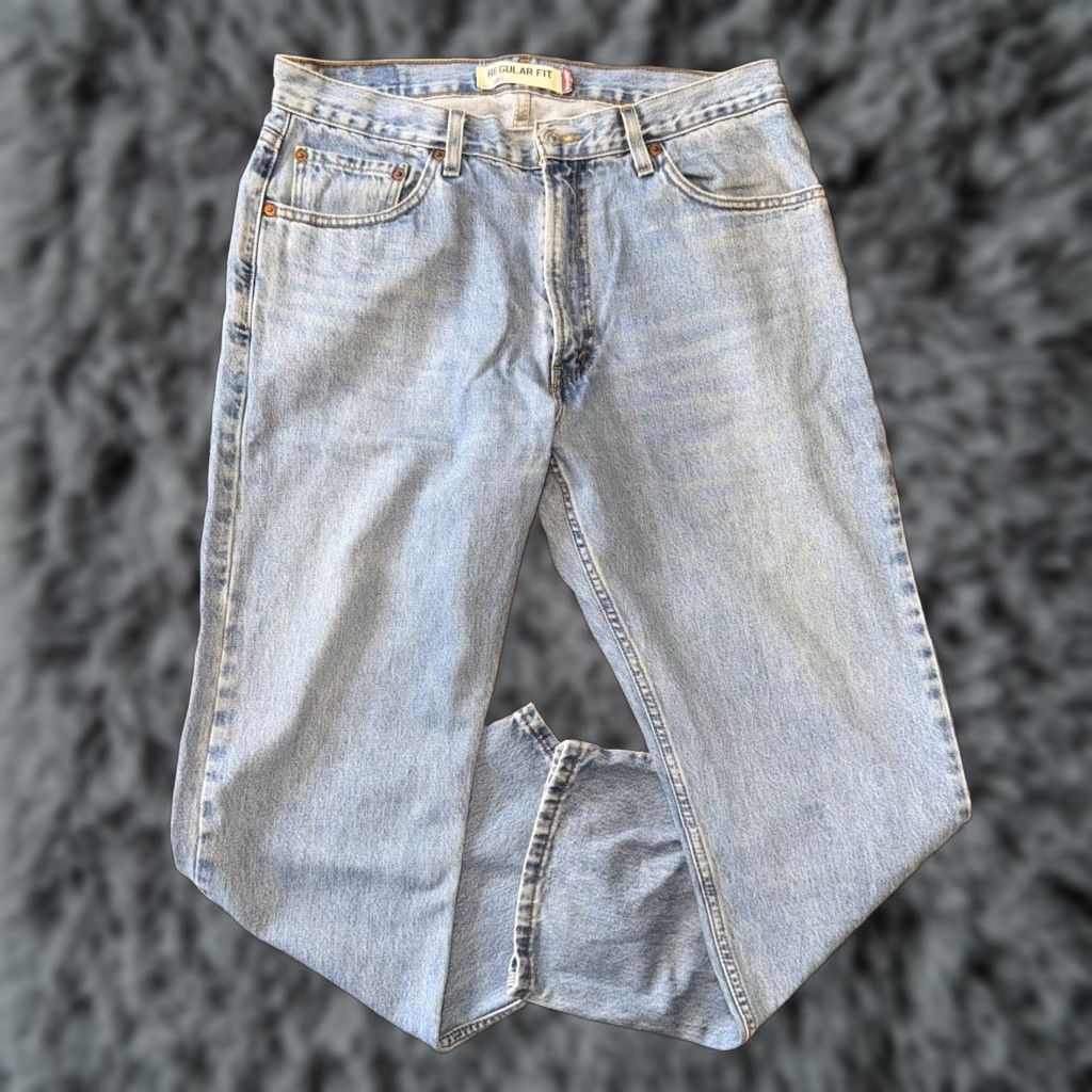 Levi's VINTAGE Levi's 505 Jeans 36x30 Light Wash Straight Denim Blue 90s USA Red Tab Unisex Adults 5-Pocket Style Slim Regular Mens Womens Size US 36 / EU 52 - 1 Thumbnail