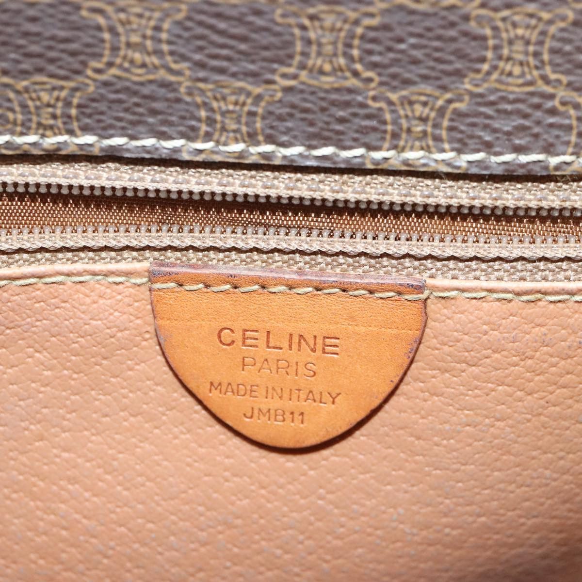 Celine CELINE Macadam Canvas Circle Shoulder Bag Pvc Leather Brown Size ONE SIZE - 12 Thumbnail