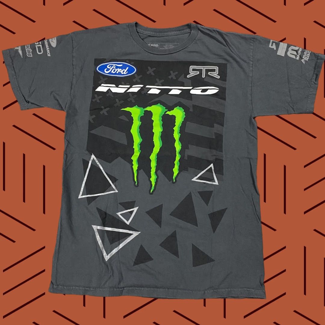 Ford Vaughn Gittin Jr. Drift Champ Monster Energy Ford RTR Mens Grey M Nitto T-Shirt Size US M / EU 48-50 / 2 - 1 Thumbnail