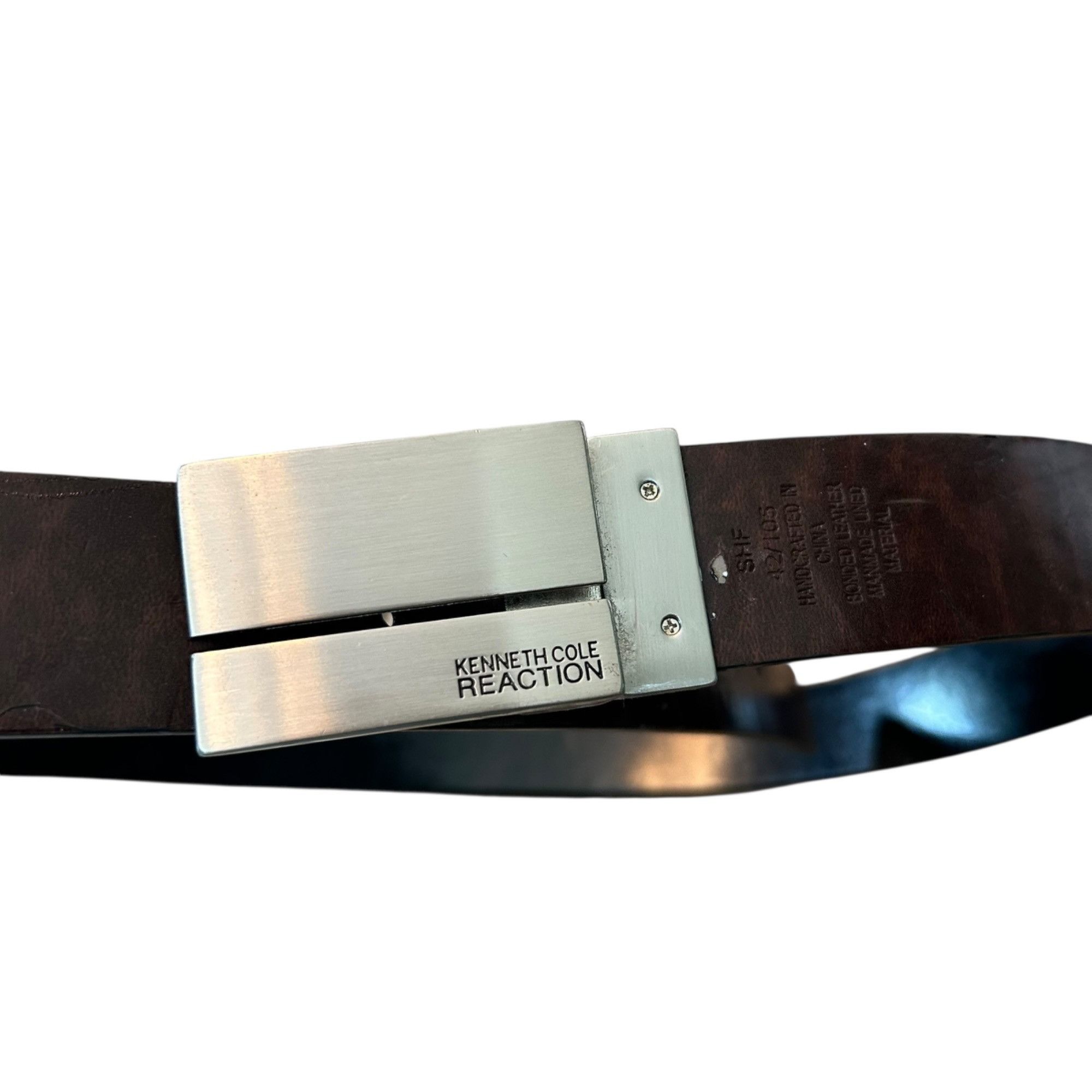 Kenneth Cole Vintage Kenneth Cole Reaction Brown Leather Belt 42 Size ONE SIZE - 6 Thumbnail