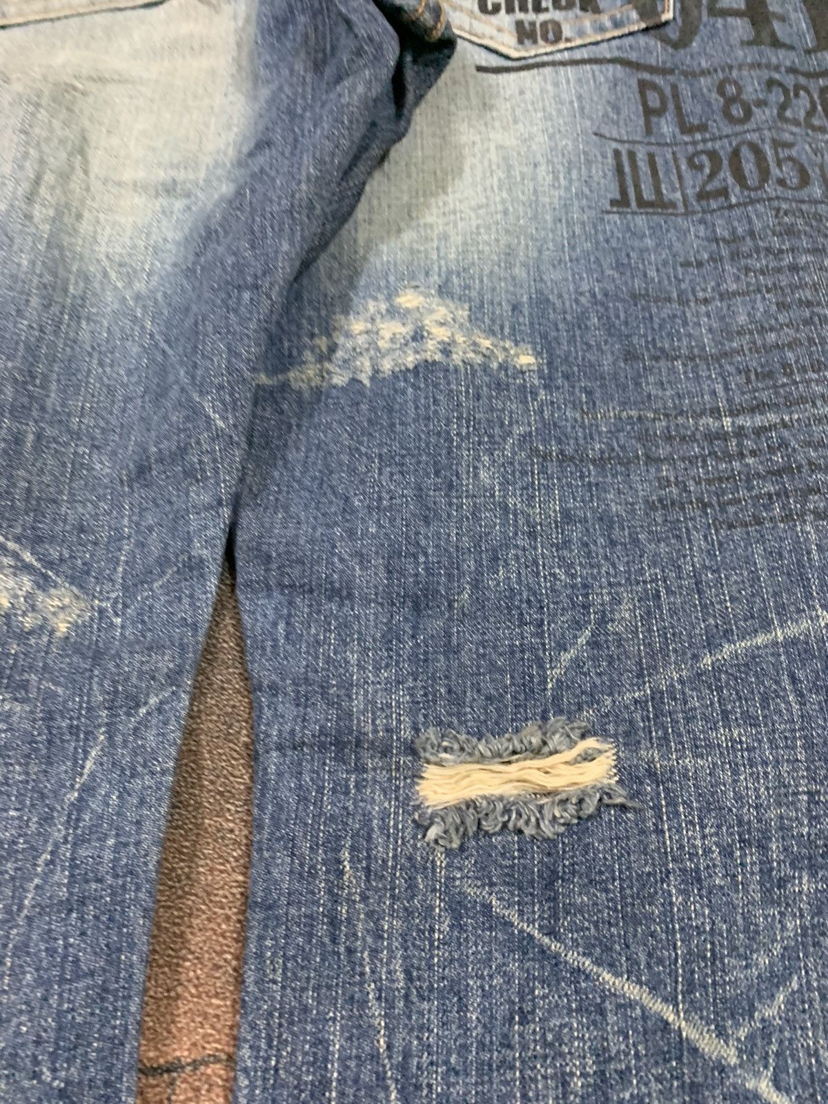 If Six Was Nine × Japanese Brand × Le Grande Bleu (L.G.B.) BAGGY CO&LU denim distressed rust Size US 34 / EU 50 - 12 Thumbnail