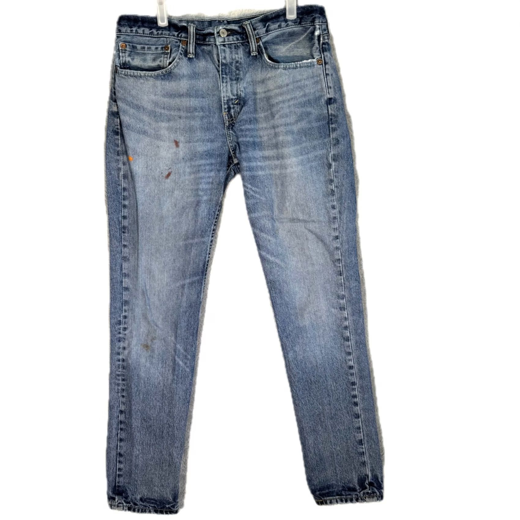 Levi's Levi’s 501 Jeans Men’s 34x34 Blue Denim Straight Leg Button Fly Size US 34 / EU 50 - 2 Thumbnail