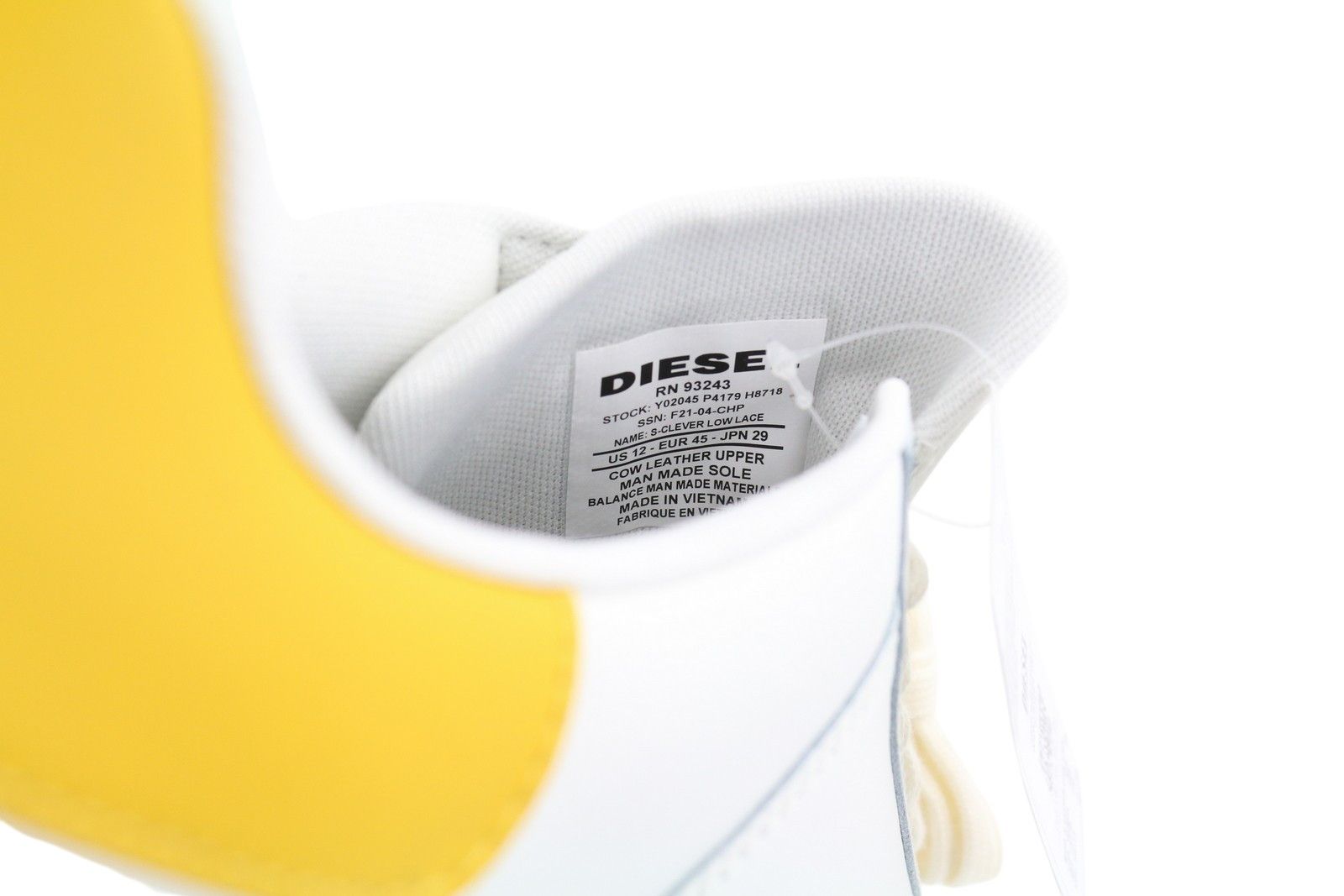 Diesel S-CLEVER LOW LACE EU45 Leather White 41575 Size US 12 / EU 45 - 9 Thumbnail