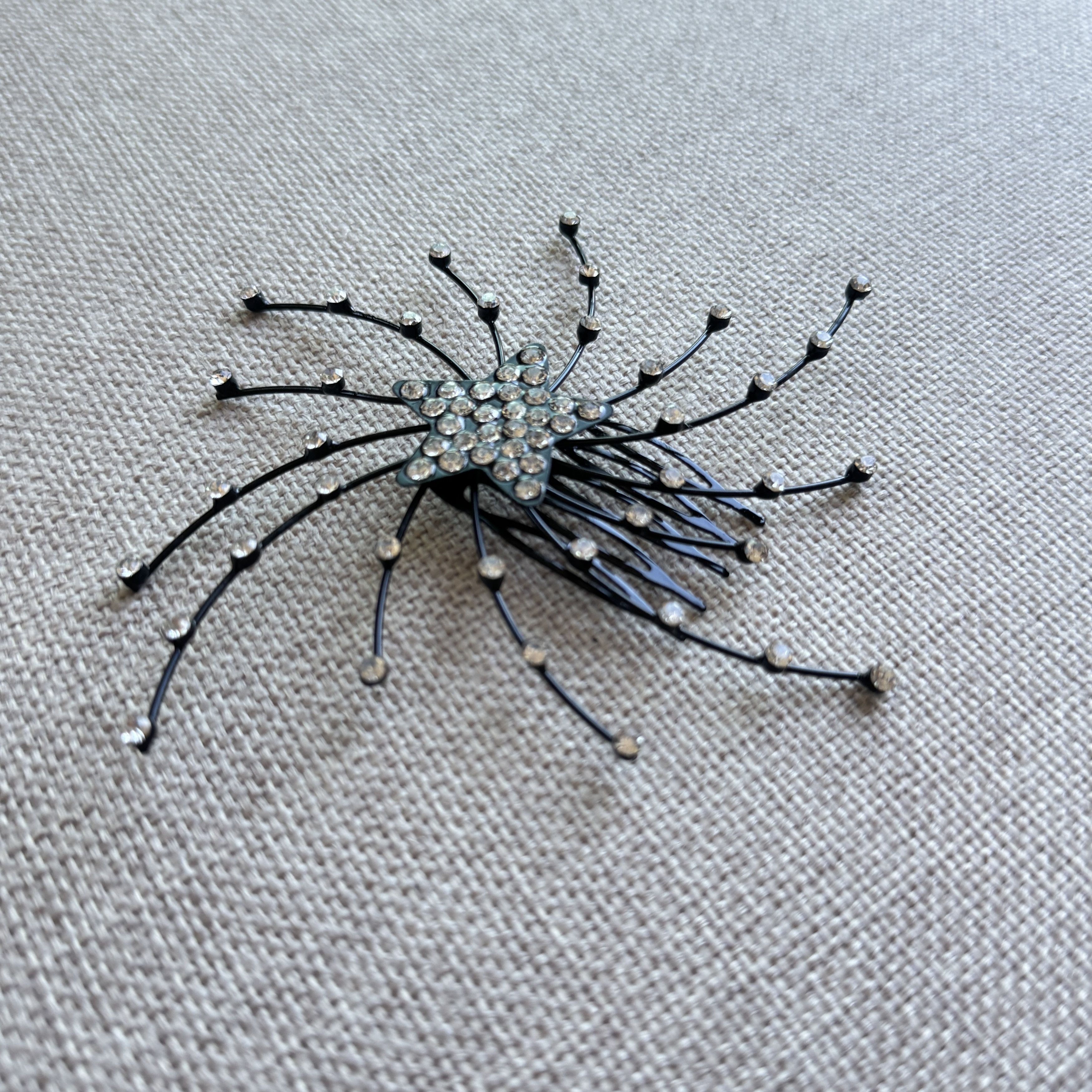 Other Black Rhinestone Starburst Hair Comb Size ONE SIZE - 5 Thumbnail