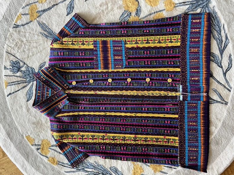 Issey Miyake Issey Miyake size:3 A blue-purple medieval short-sleeved e Size M / US 6-8 / IT 42-44 - 3 Thumbnail
