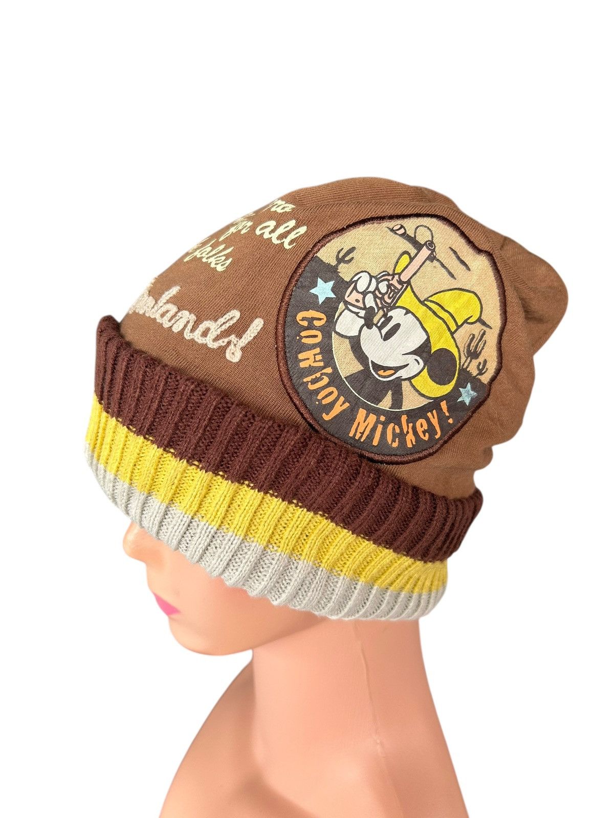 Japanese Brand × Kapital × Vintage Mickey Mouse Cowboy Vintage Design Beanie Hats Size ONE SIZE - 7 Thumbnail