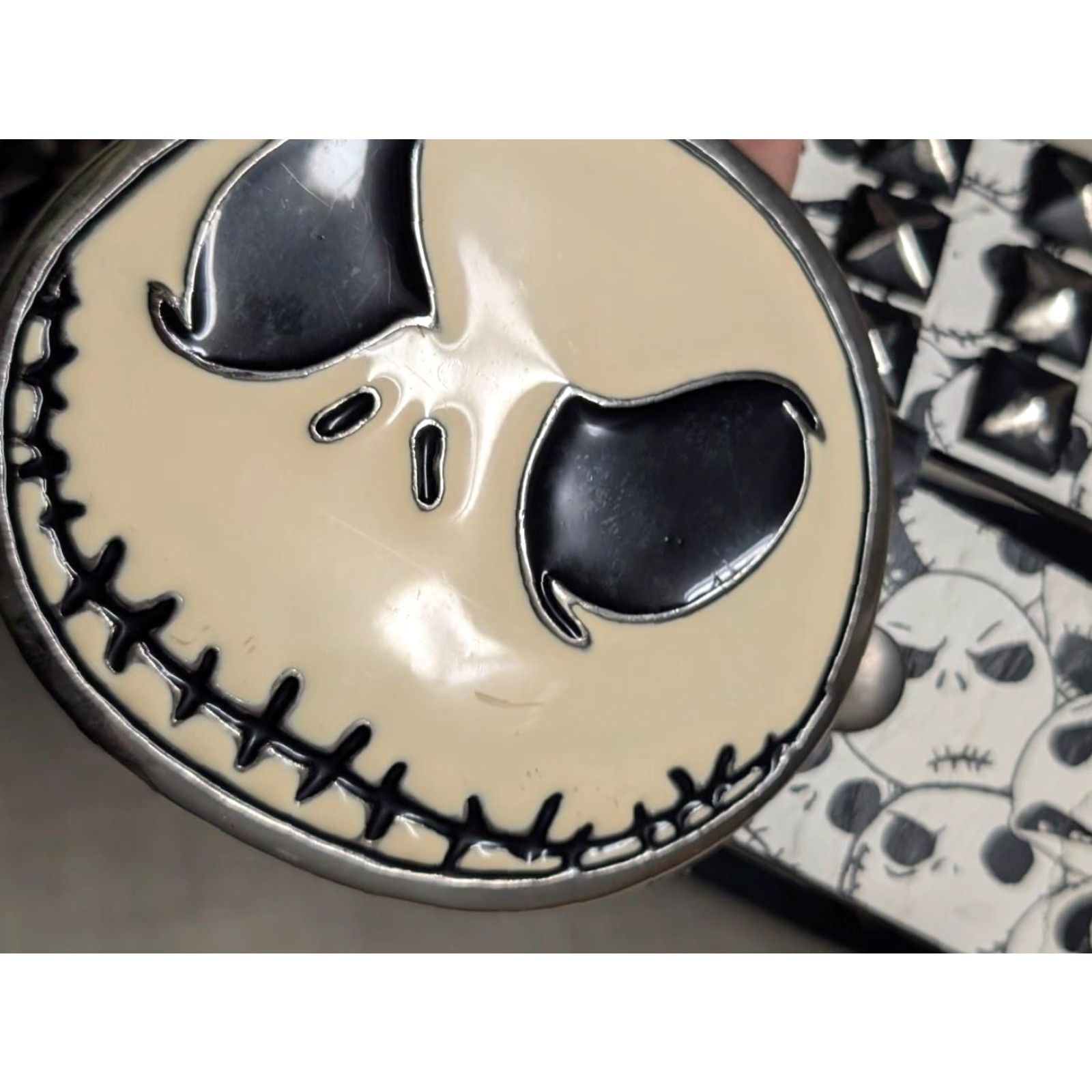 Disney VINTAGE Disney Y2K STUDDED belt 36 bonded leather Western belt Men Mens 36 Nightmare Before Christmas Size 36 - 5 Thumbnail