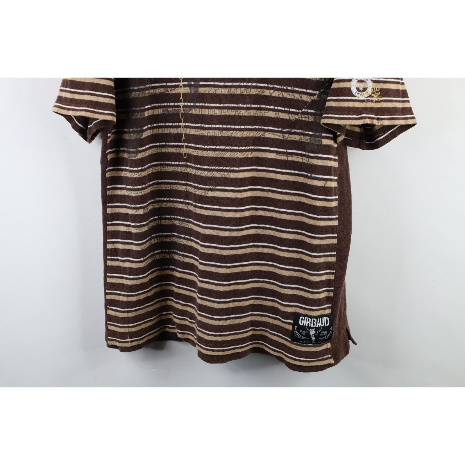 Marithe + Francois Girbaud × Vintage Vintage 90s Marithe Francois Girbaud Spell Out Striped Polo Size US XL / EU 56 / 4 - 3 Thumbnail