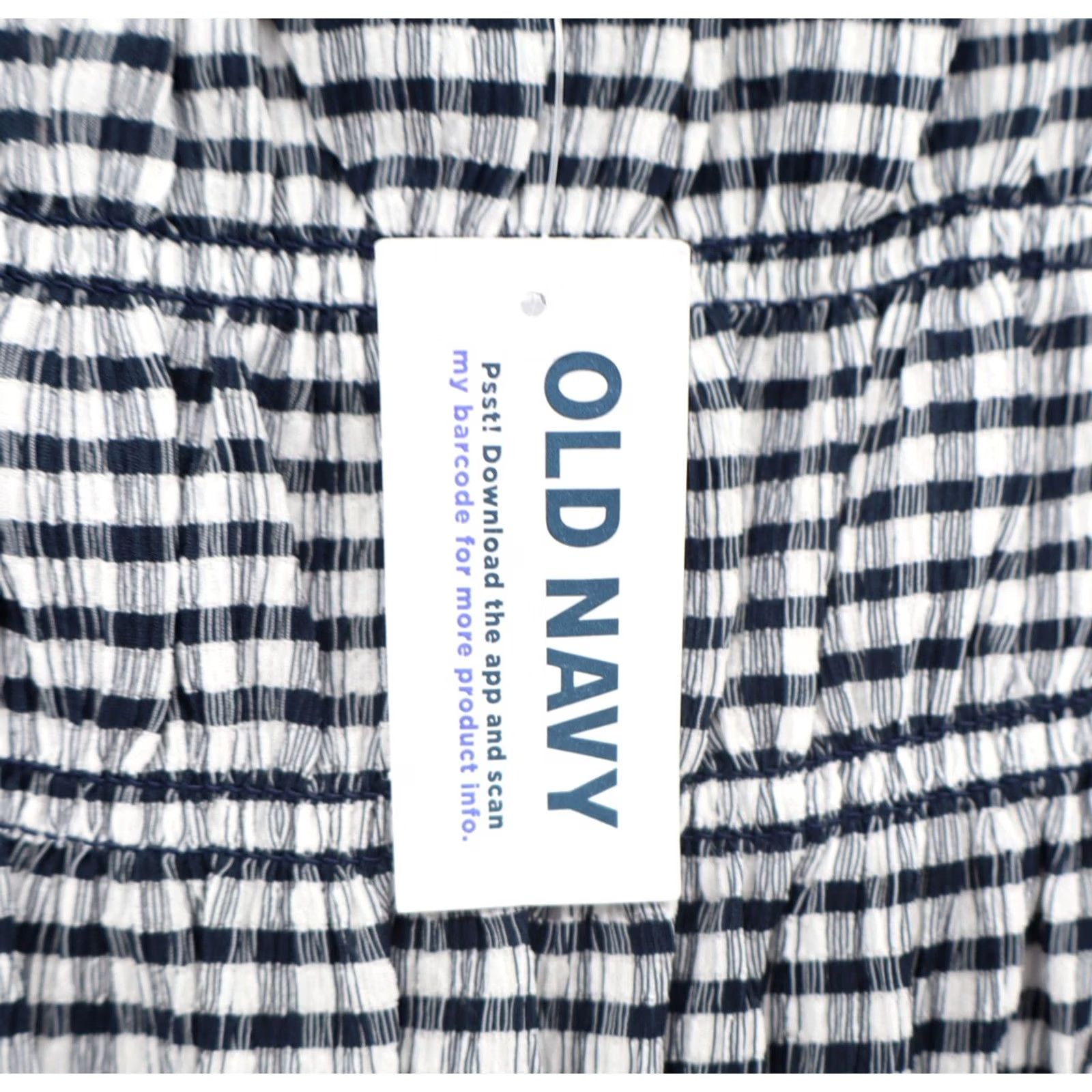 Old Navy Old Navy Women's Dress Midi Gingham Smocked Lightweight Navy/White 2XL NEW Size XXL / US 16-18 / IT 52-54 - 5 Thumbnail