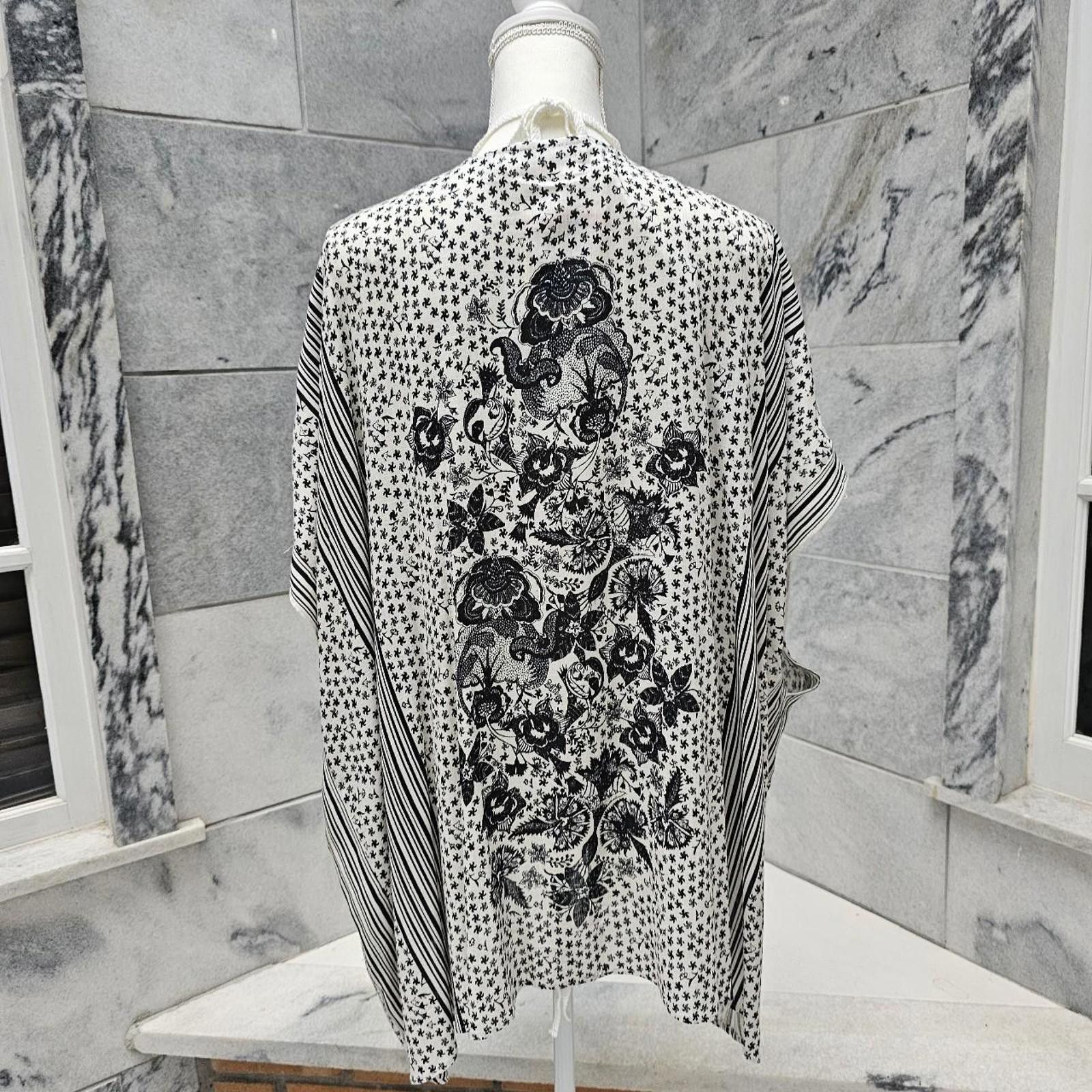 Designer Max Studio Women's Black and White Cardigan Size M / US 6-8 / IT 42-44 - 7 Thumbnail