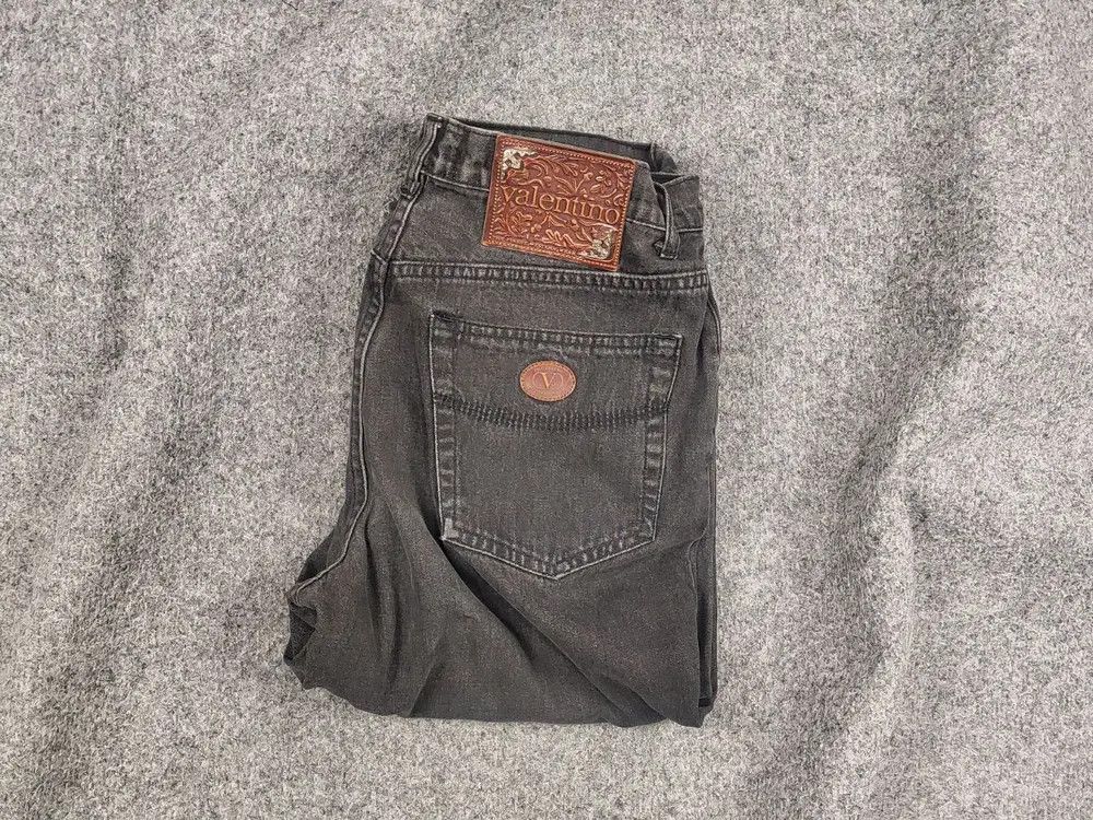 Valentino Vintage 80's Valentino Authentic Mom Dark Gray denim Jeans Size 29" - 1 Thumbnail