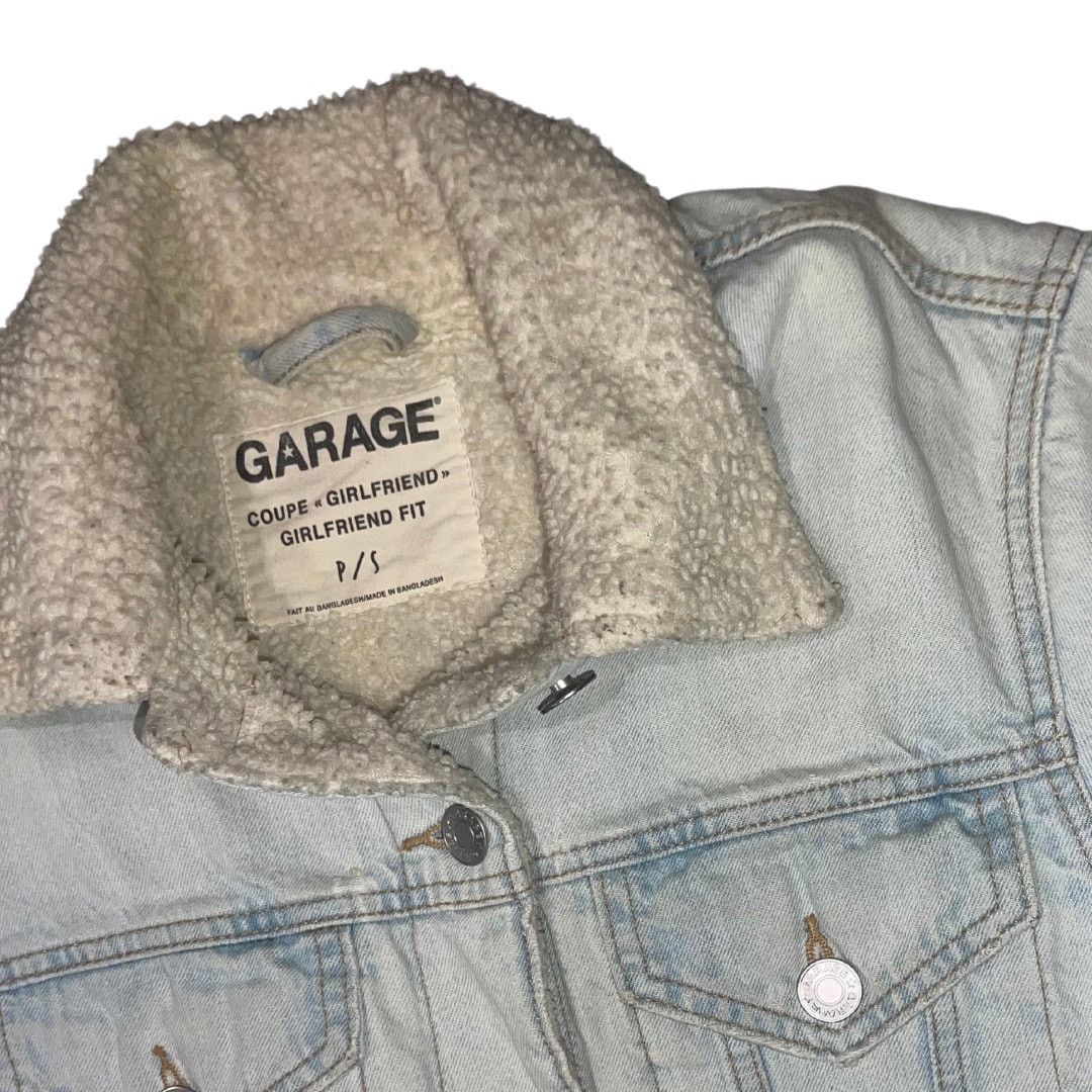 Garage Coupe Girlfriend Denim Sherpa Lined Jean Jacket Streetwear Size S / US 4 / IT 40 - 3 Thumbnail