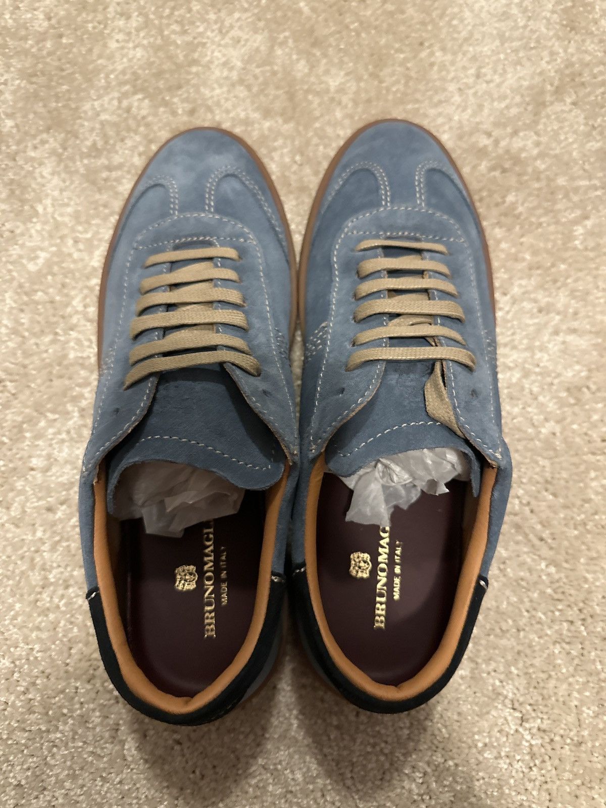 Bruno Magli Bruno Magli Bono Light Blue Suede Sneakers Size US 9 / EU 42 - 4 Thumbnail