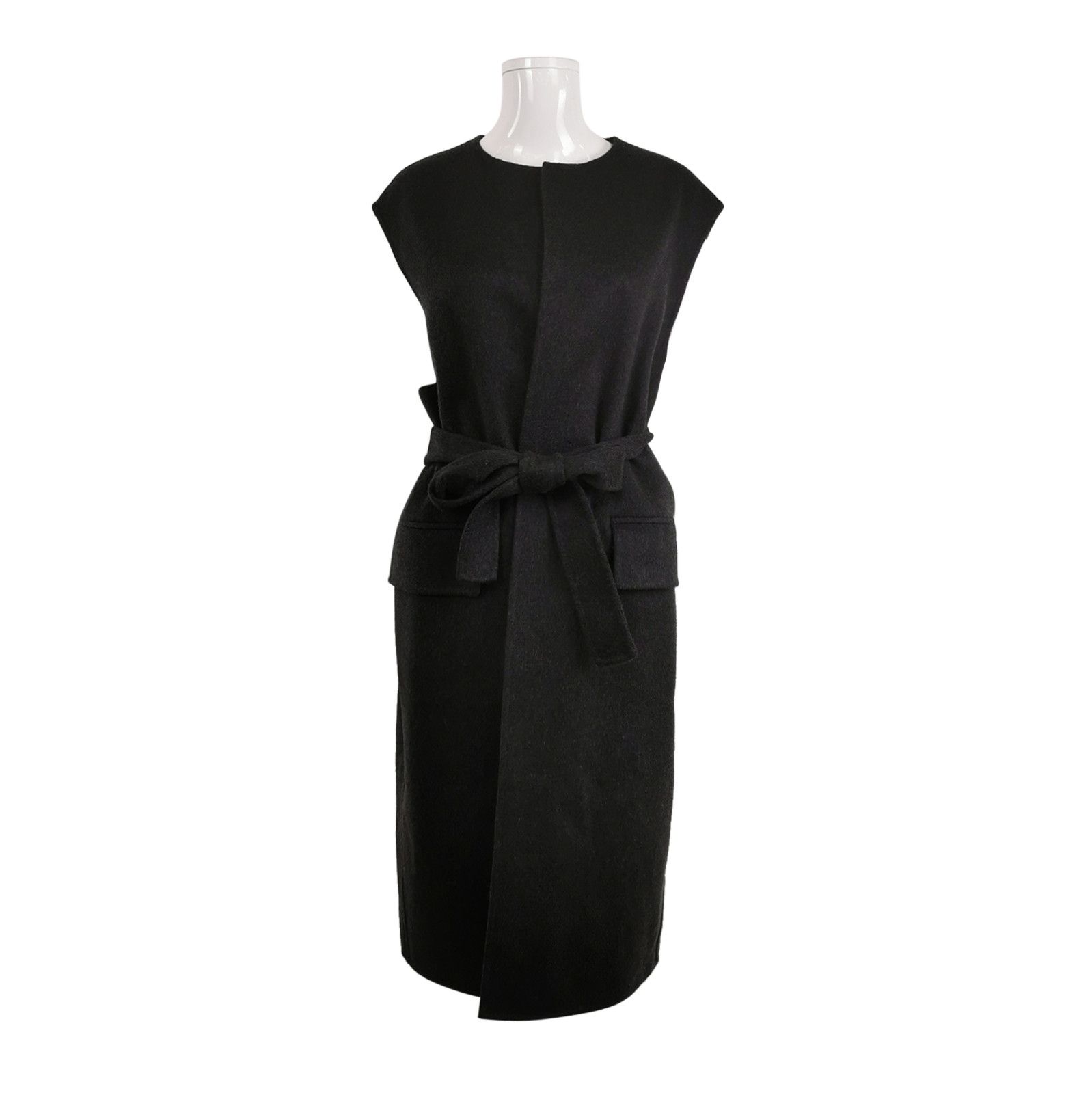 Prada Prada Black Cashmere Sleeveless Coat 0079 Size US L / EU 52-54 / 3 - 1 Thumbnail