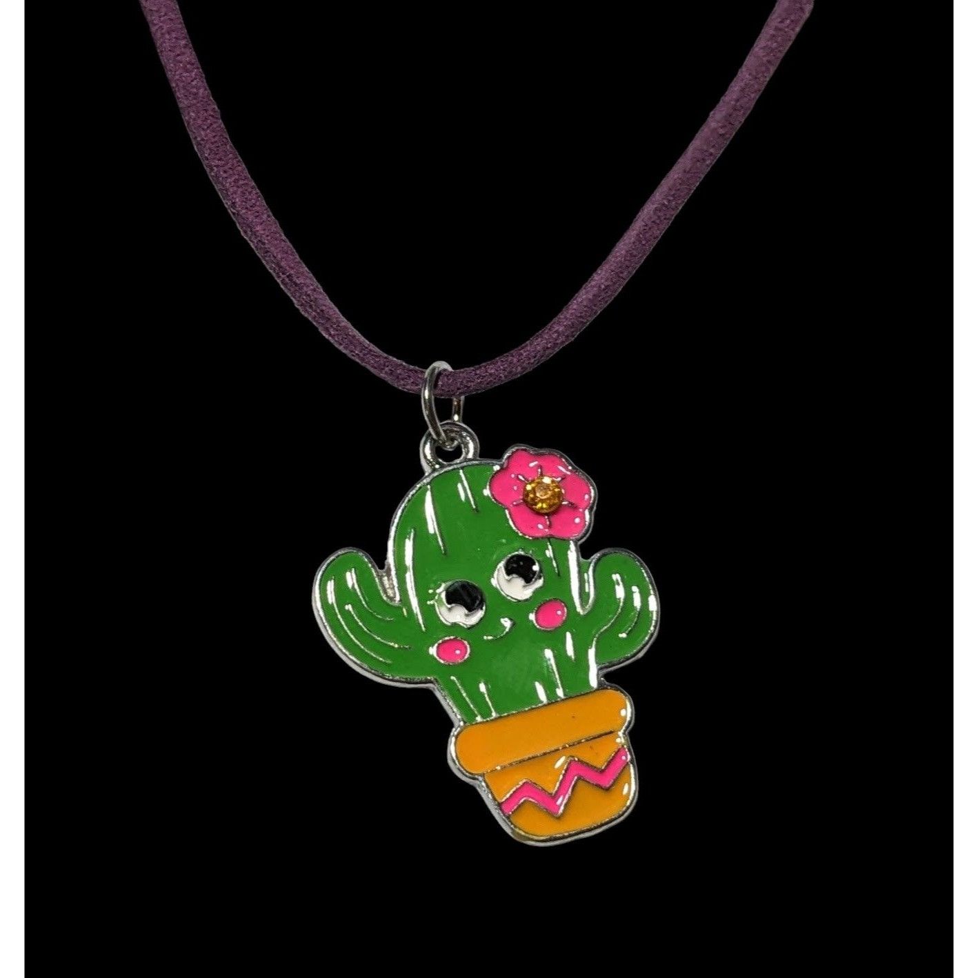 Other Smiling Bright Cactus Enamel Pendant Necklace Size ONE SIZE - 4 Thumbnail