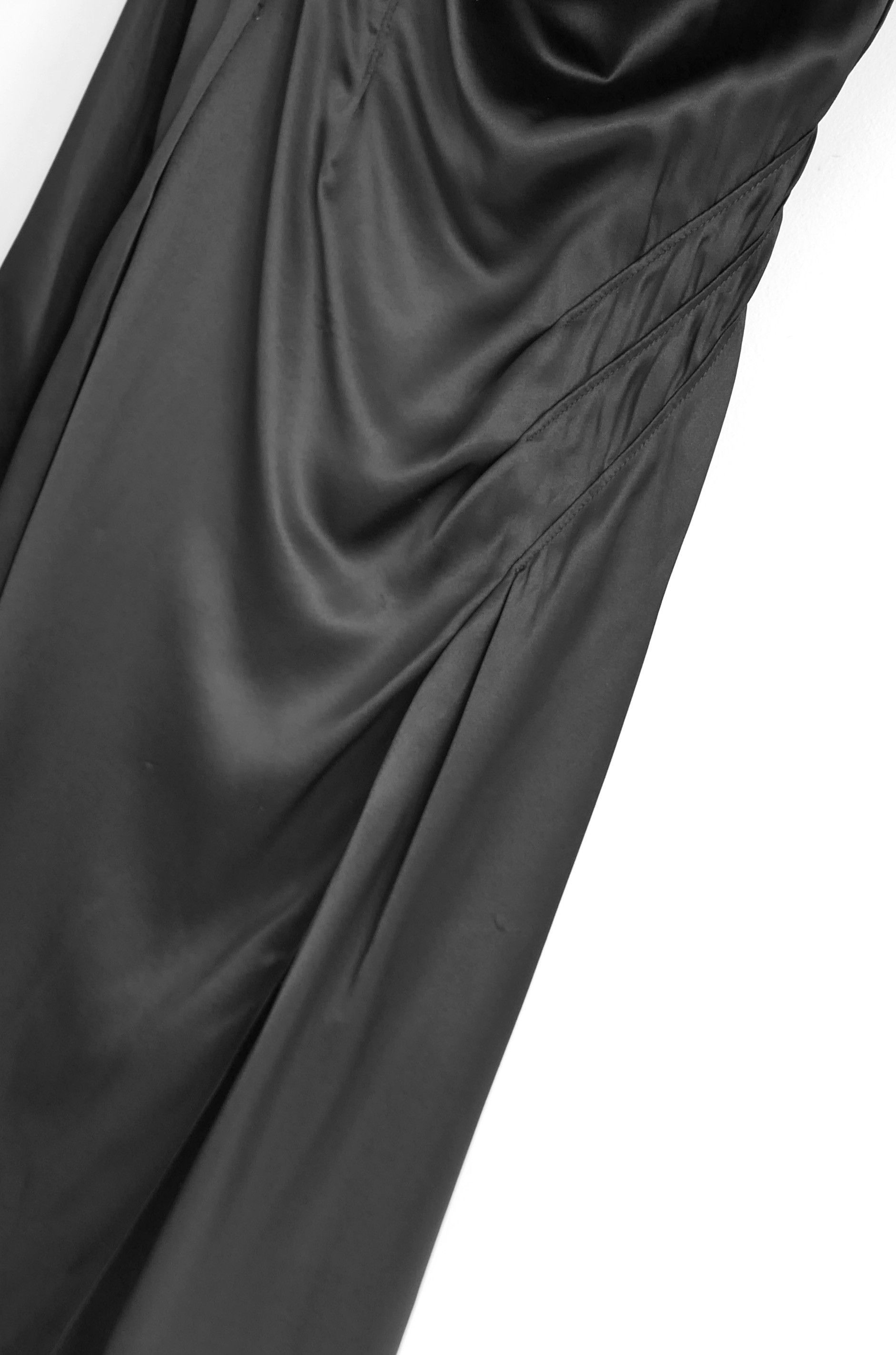 Versace Versace SS19 black silk double layer slip dress Size S / US 4 / IT 40 - 2 Thumbnail