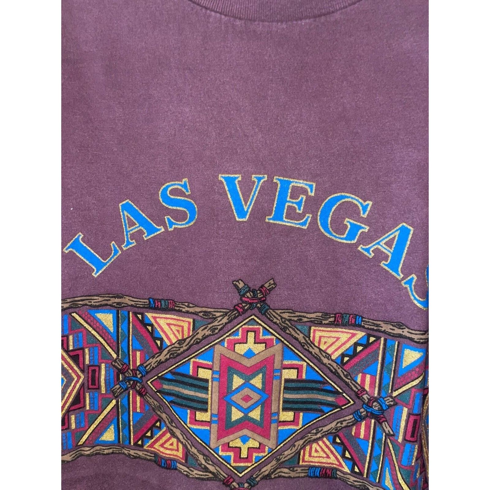 Vintage Vintage Las Vegas Native Shirt American Tee 90s VTG Large Size US L / EU 52-54 / 3 - 4 Thumbnail